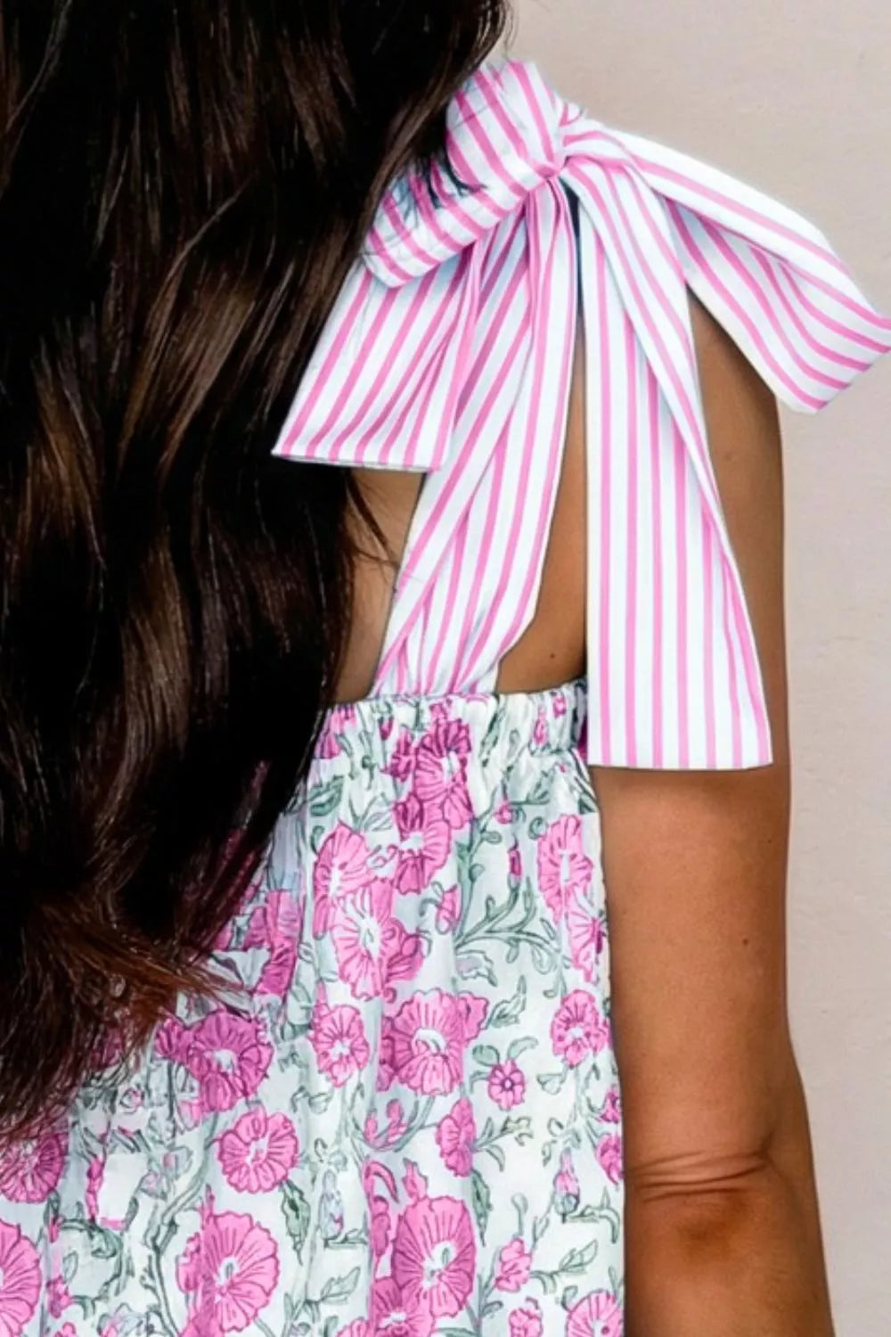 Hazel Blues® | Floral Print Tie-Shoulder Mini Dress