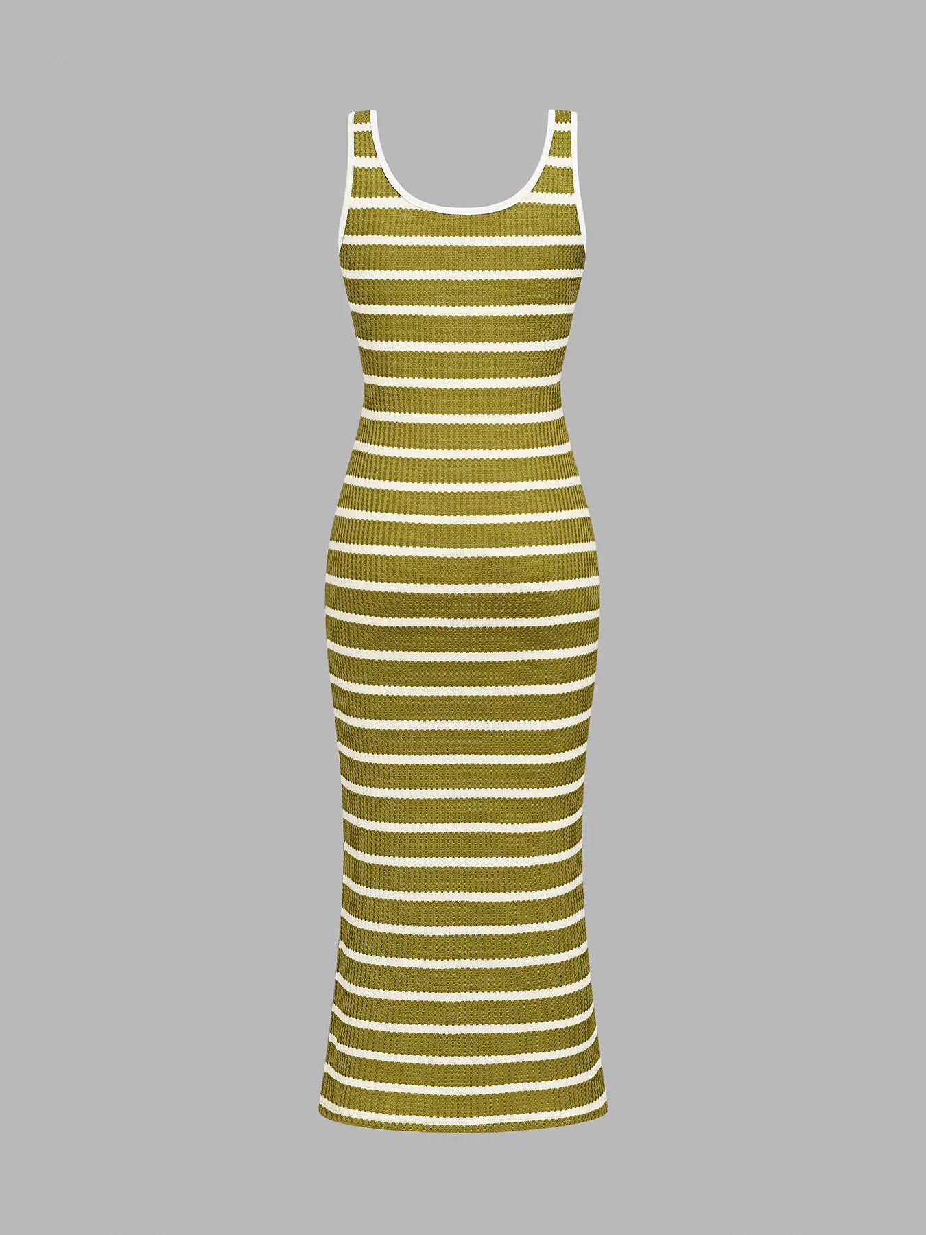 Hazel Blues® | Striped Bodycon Knit Midi Dress