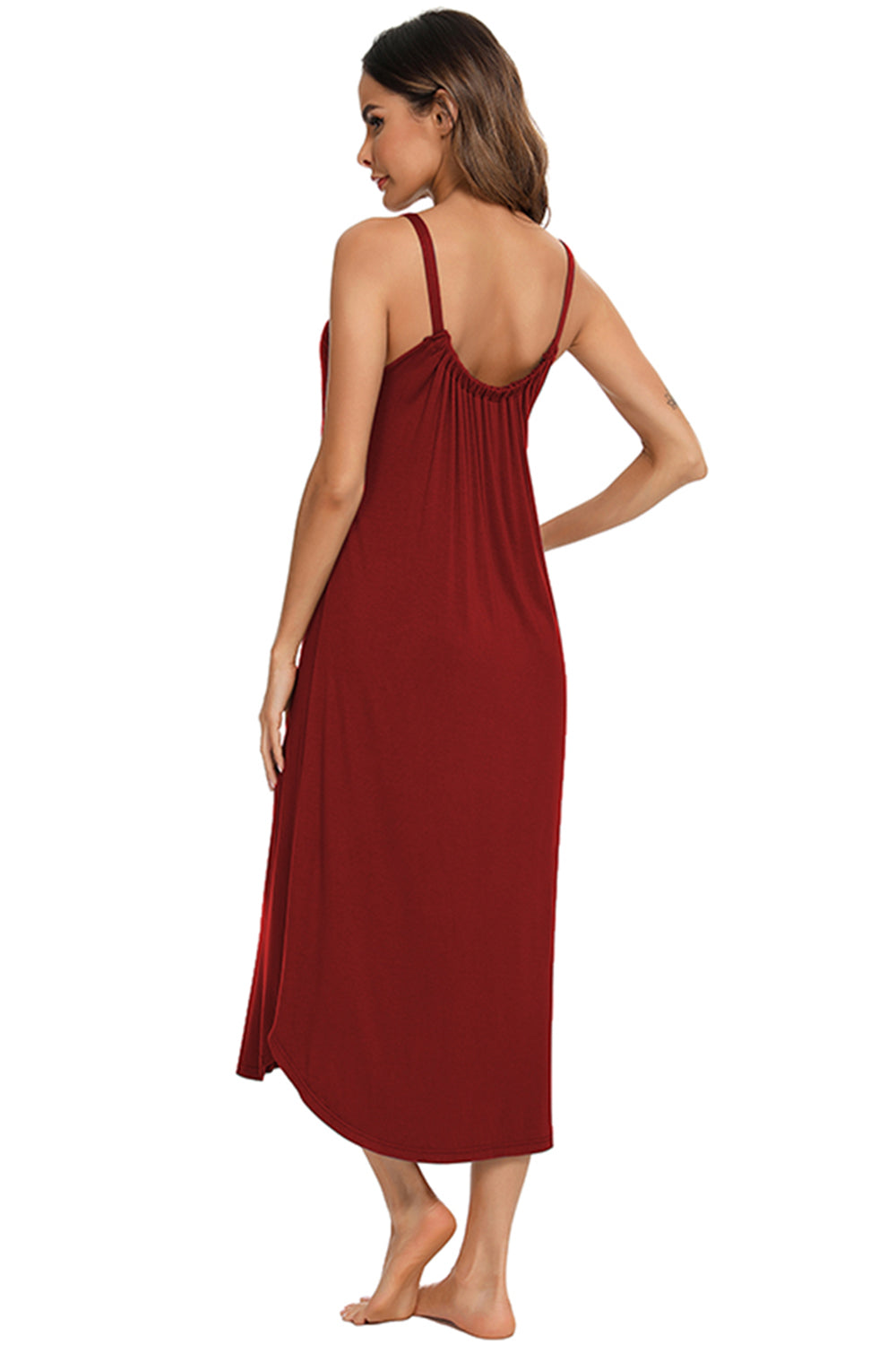 Hazel Blues® | V-Neck Midi Lounge Dress