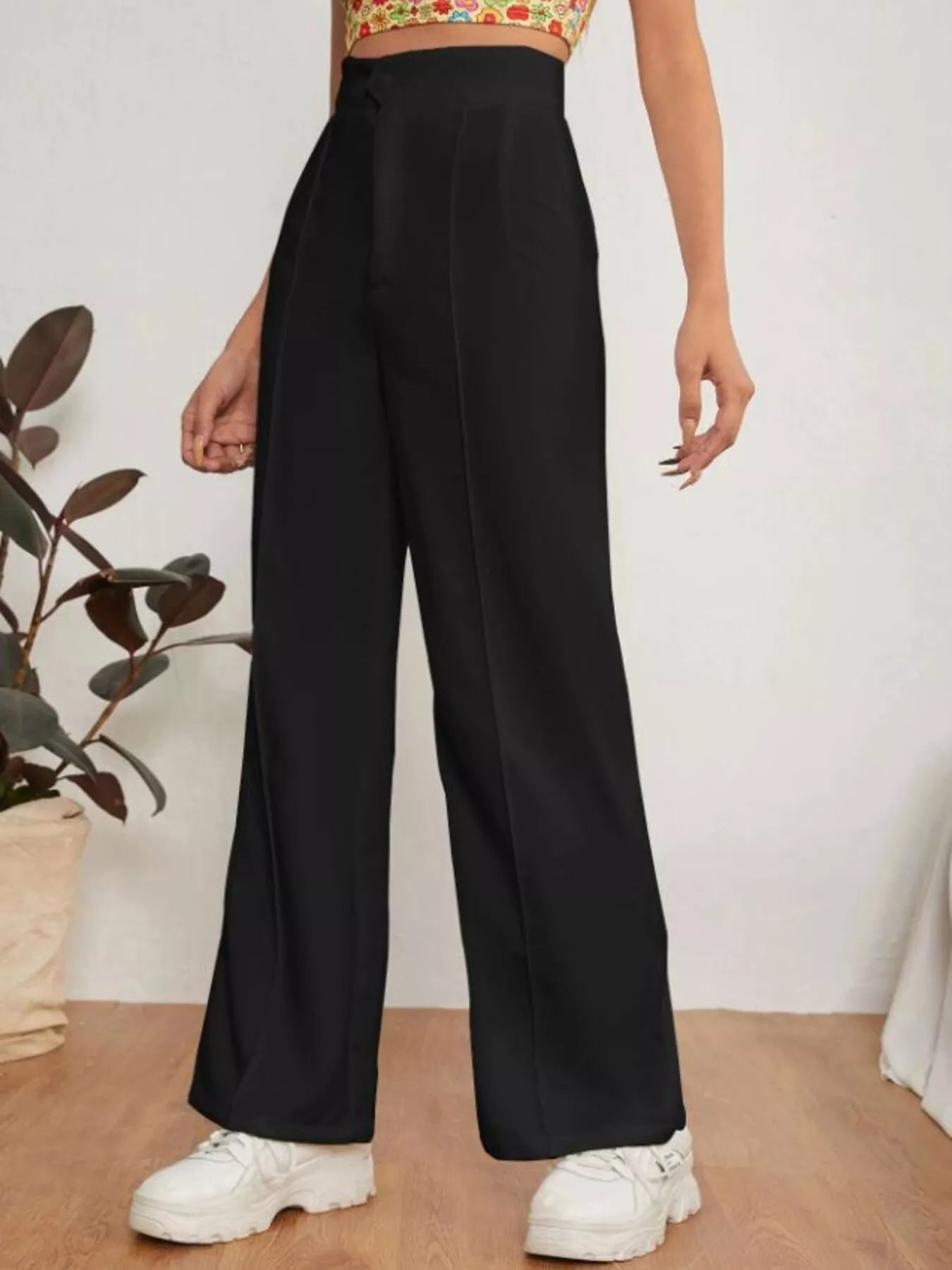 Hazel Blues® | High Waist Straight Leg Dress Pants