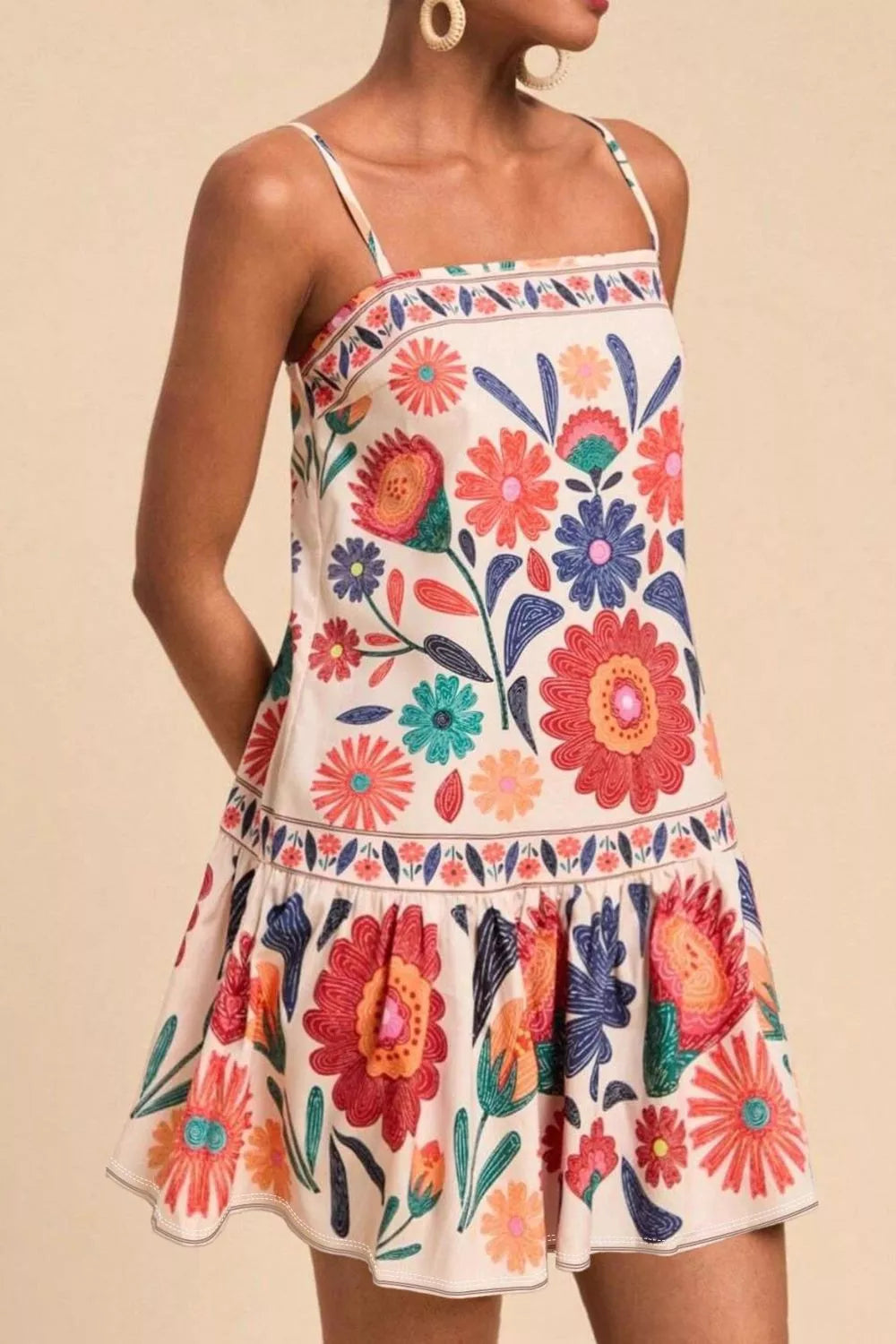 Hazel Blues® | Floral Print Sleeveless Mini Dress