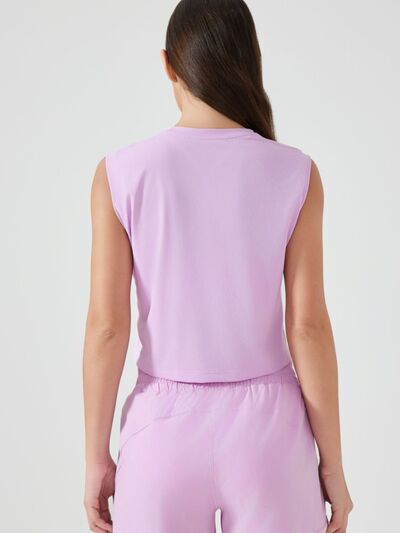 Hazel Blues® | Millennia Round Neck Cropped Active Tank