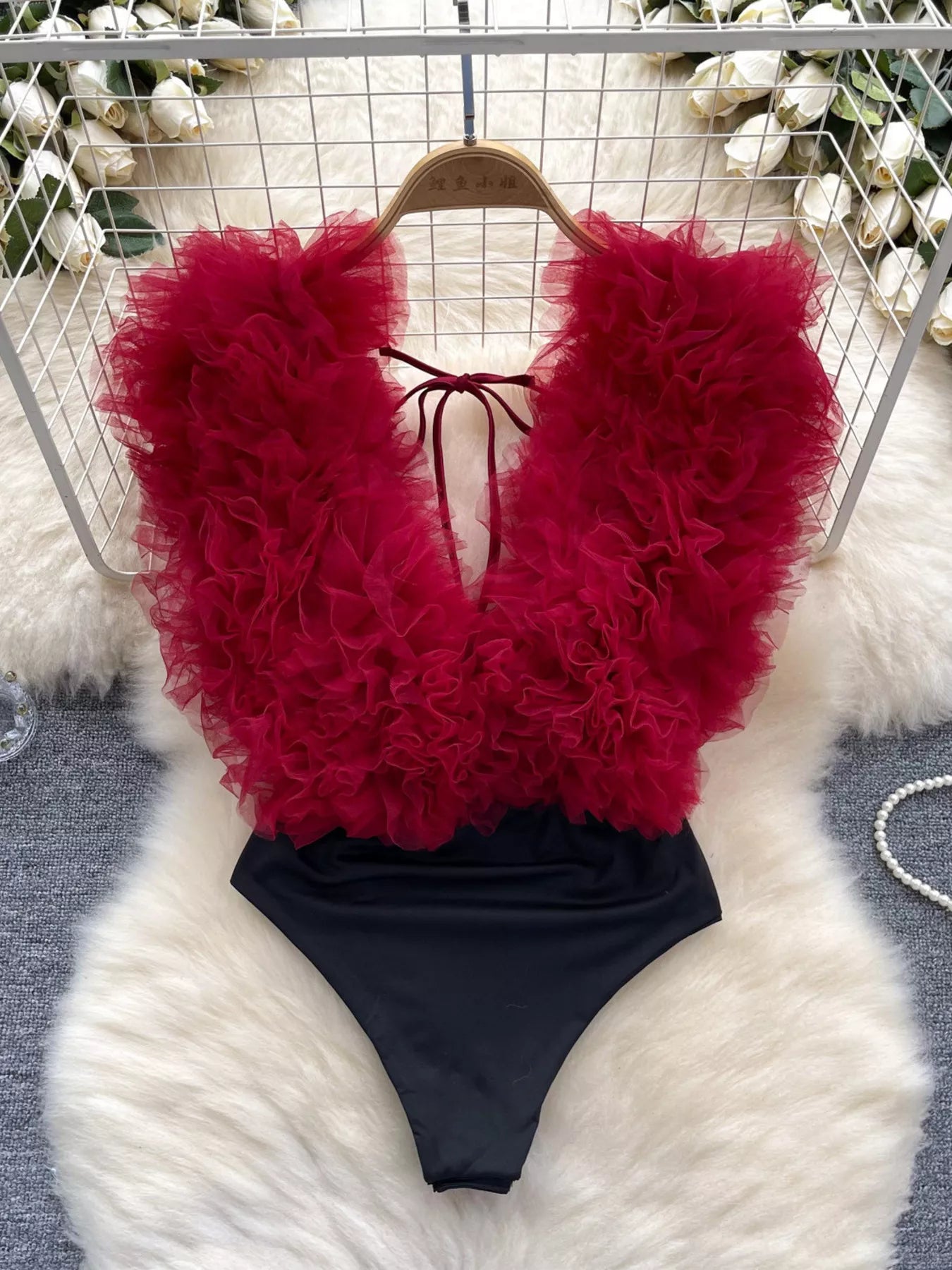 Hazel Blues® | Ruffle Trim Sleeveless Bodysuit