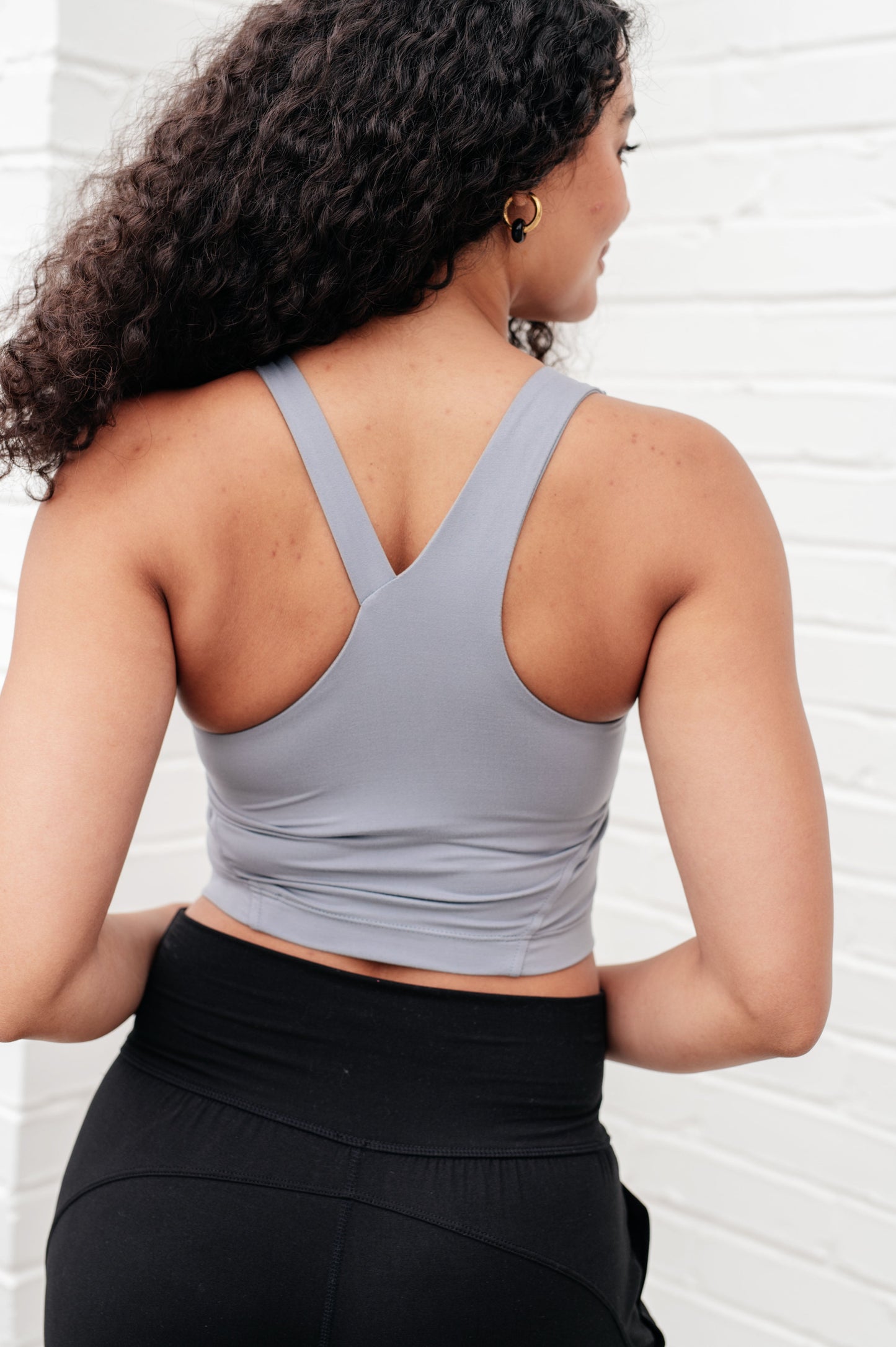 Hazel Blues® | Doing it For Me Asymmetrical Tank in Rhino Grey