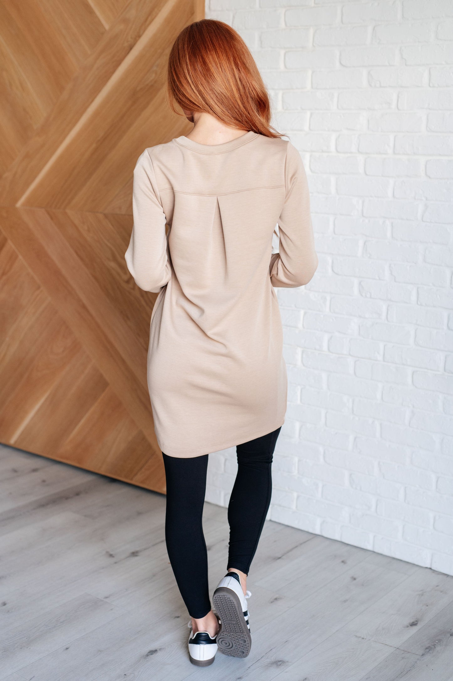 Hazel Blues® | Milan Travel Shift Dress in Khaki