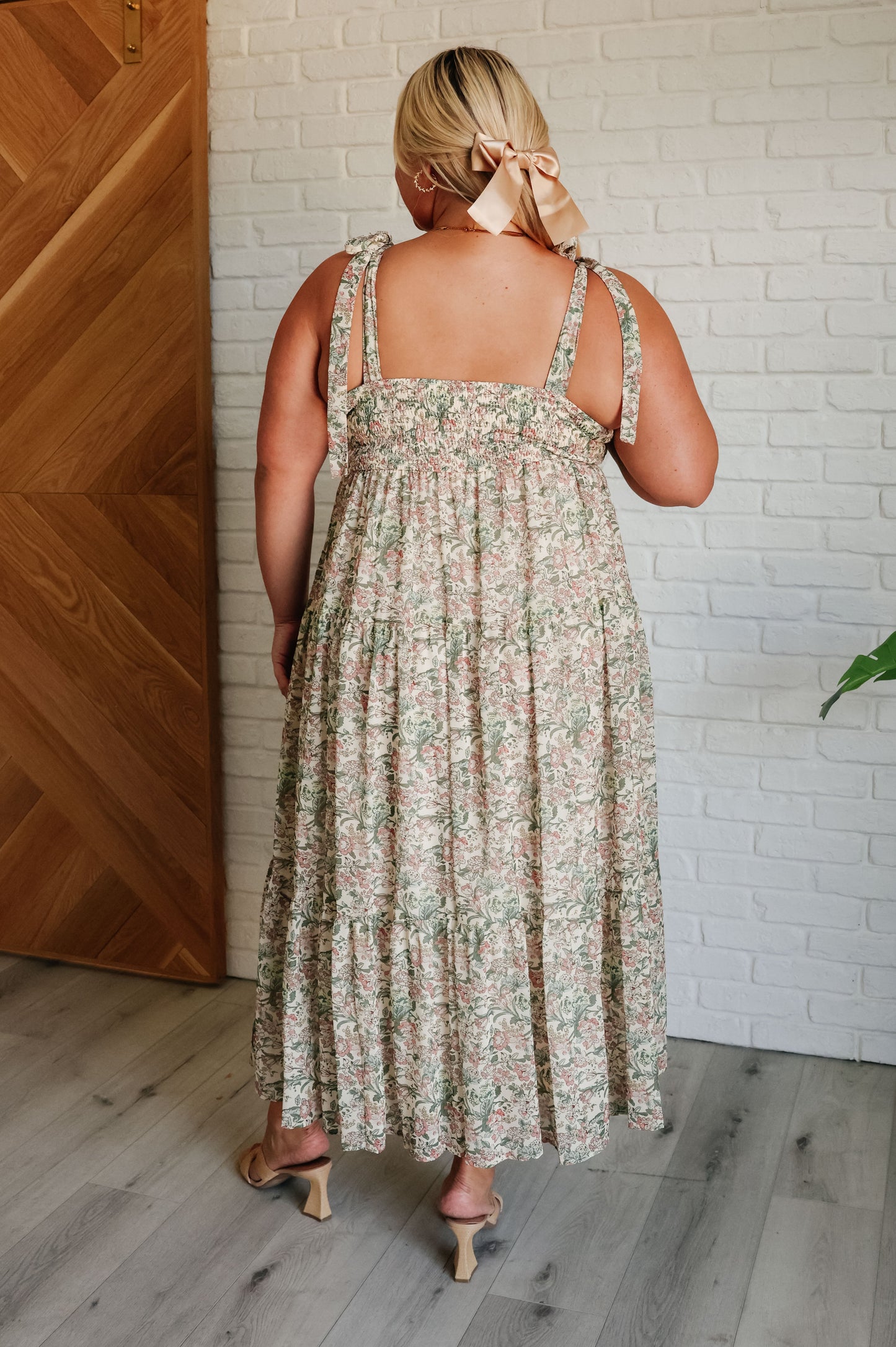Hazel Blues® | Tiptoe Through the Tulips Square Neck Tiered Dress