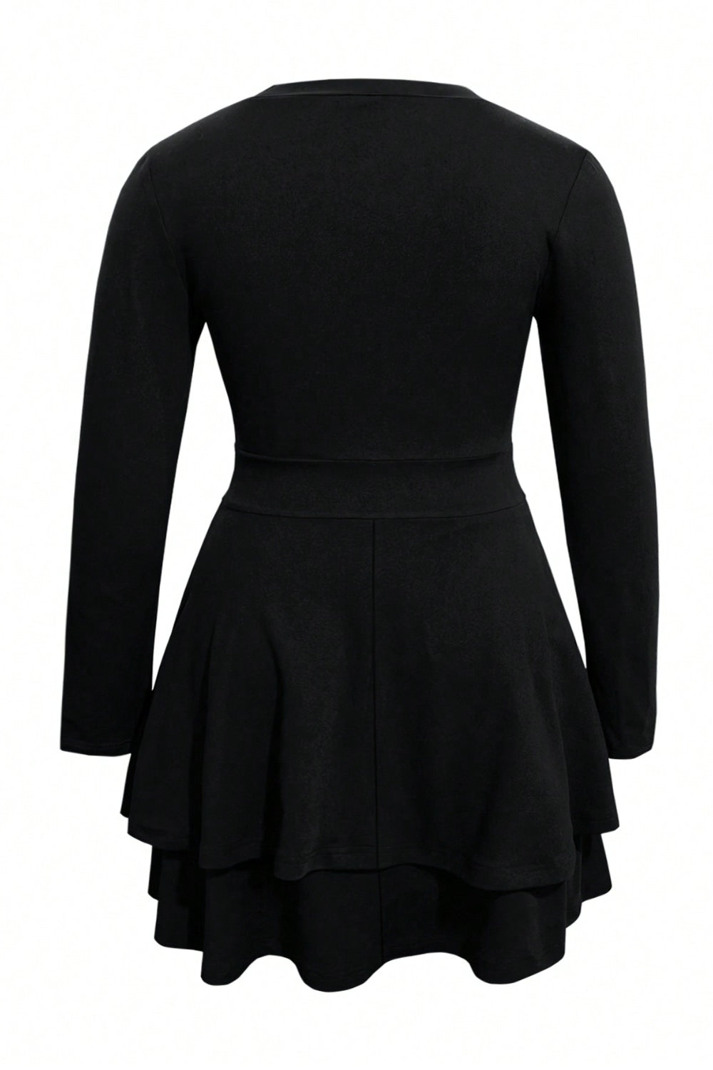 Hazel Blues® | Layered V-Neck Long Sleeve Mini Dress