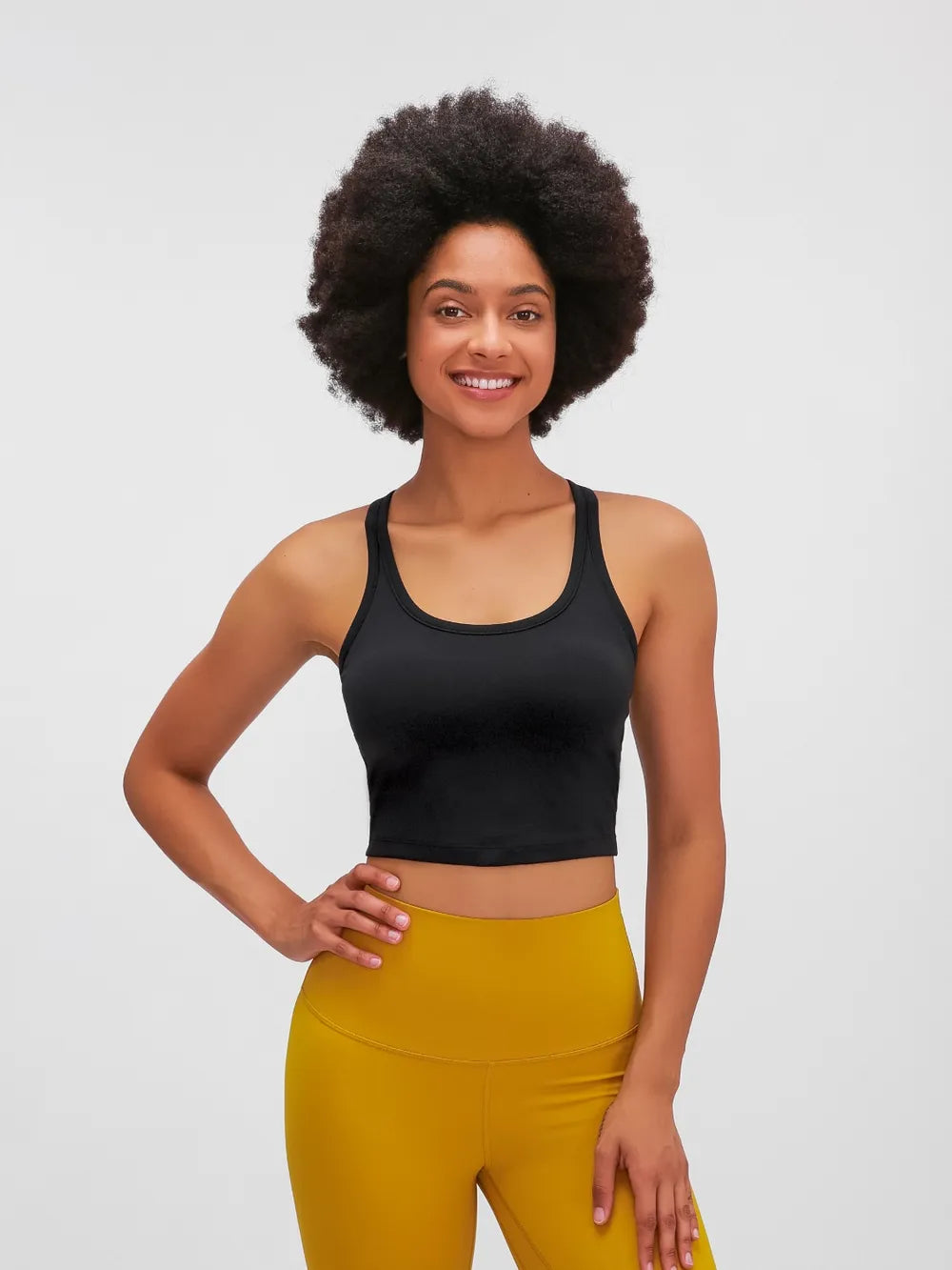 Hazel Blues® | Millennia Scoop Neck Active Tank with Detachable Chest Pads