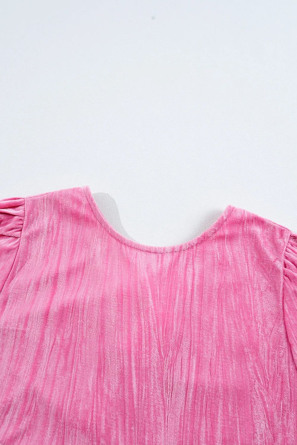Hazel Blues® | Tied Round Neck Flounce Sleeve Mini Dress