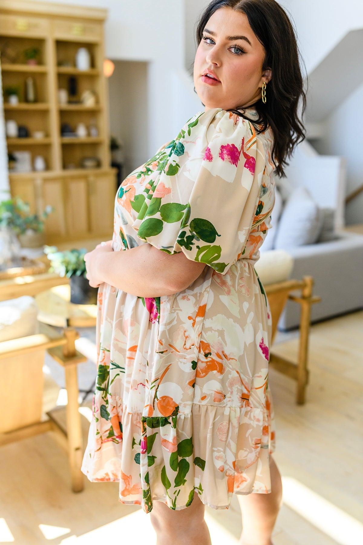 Hazel Blues® | Delightful Surprise Floral Dress
