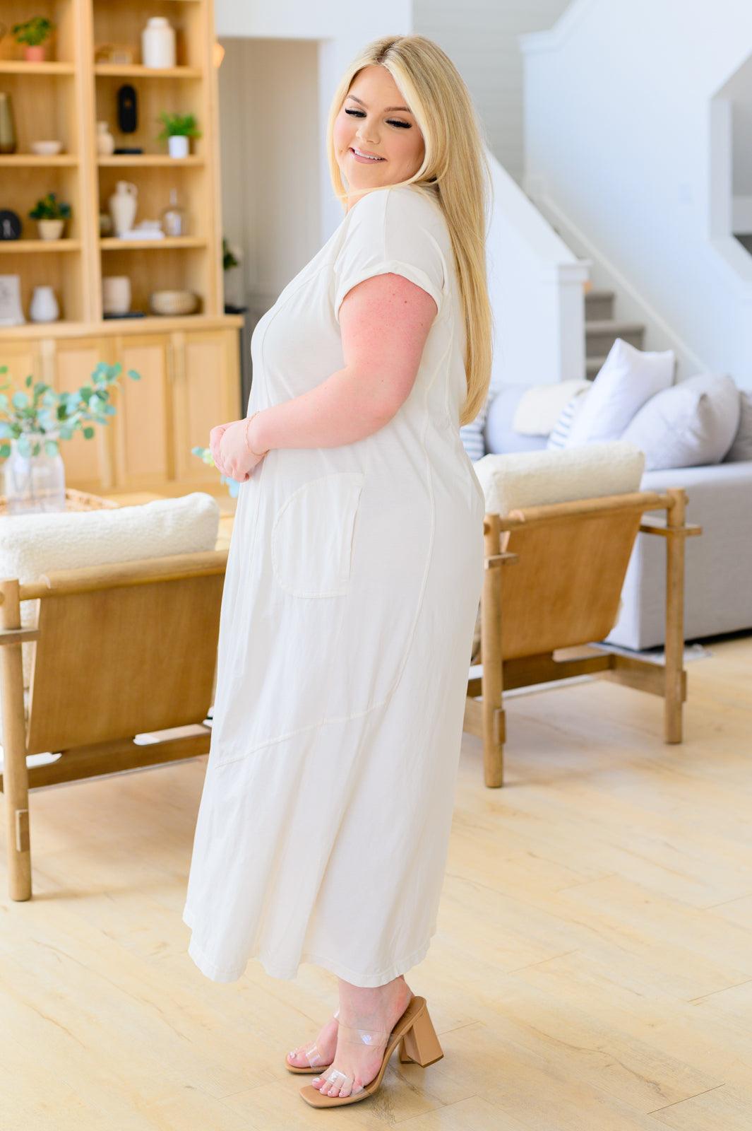 Hazel Blues® | Modern Maritime Shift Maxi Dress