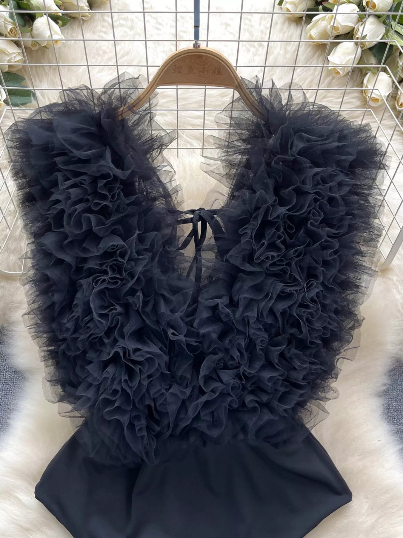 Hazel Blues® |  Ruffle Trim Sleeveless Bodysuit