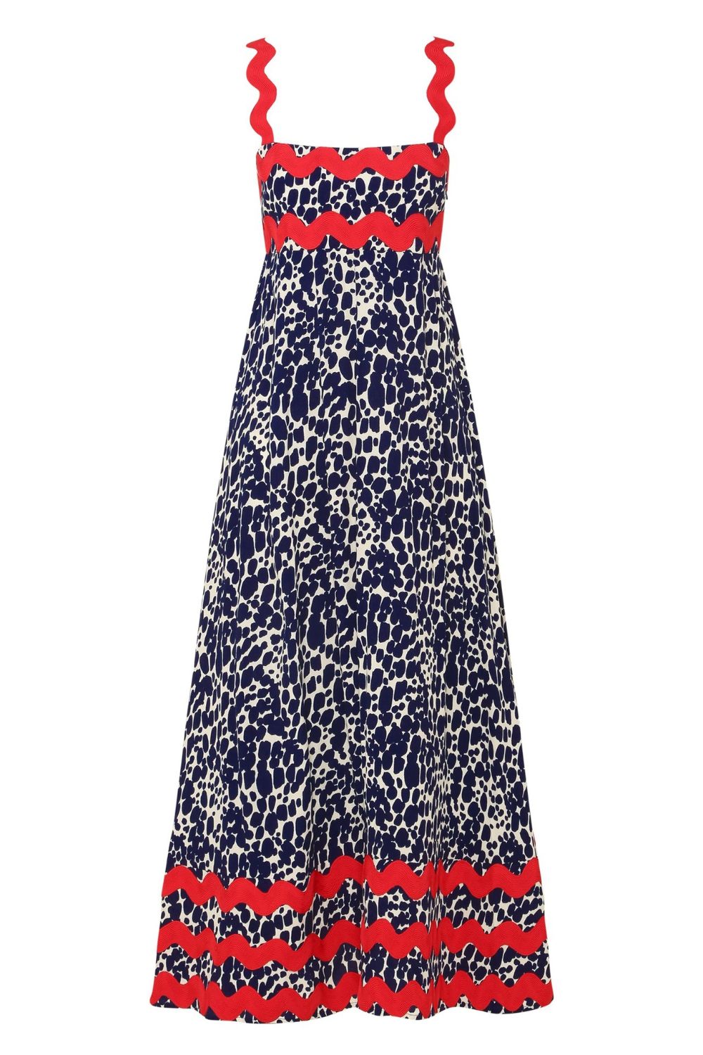 Hazel Blues® |  Printed Square Neck Wide Strap Maxi Dress