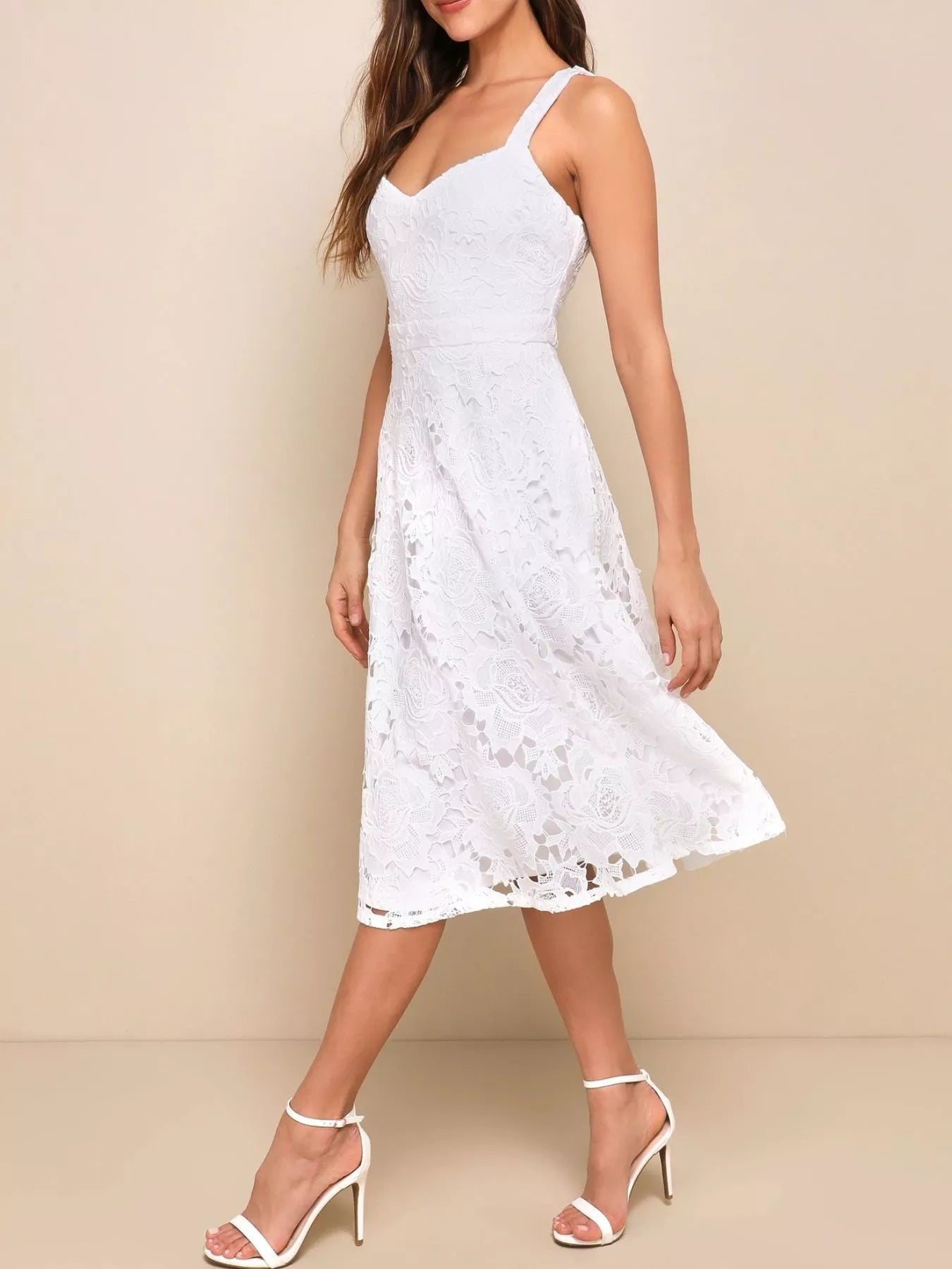 Hazel Blues® |  Lace A-Line Midi Dress