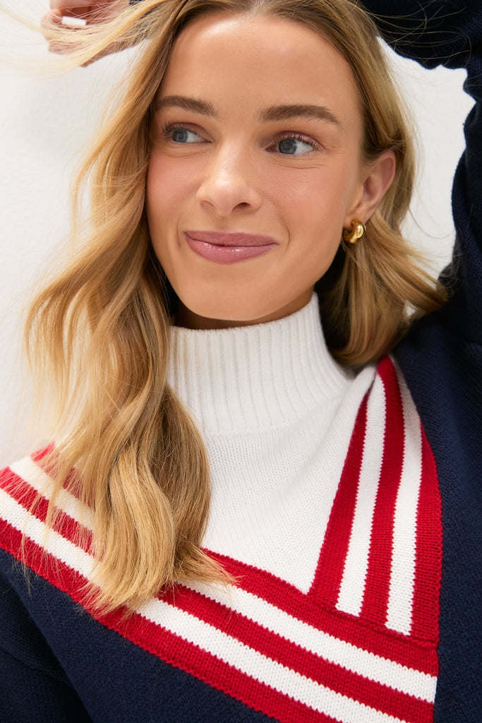 Chevron Johnny Turtleneck Sweater