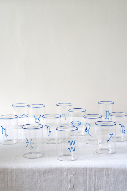 Blue Virgo Lowball Glass (Set of 2)