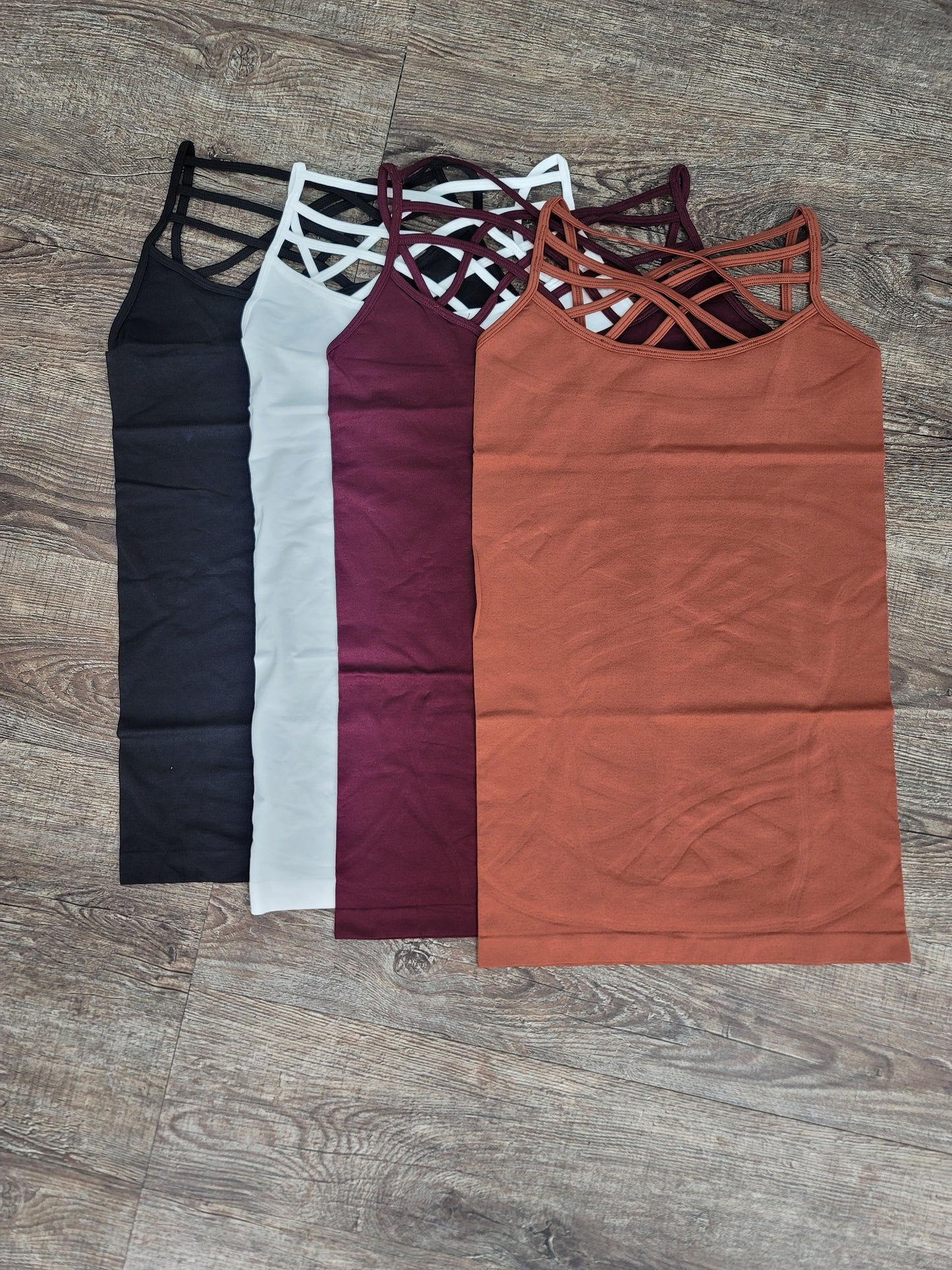 Hazel Blues® |  SEAMLESS TRIPLE CRISS-CROSS FRONT CAMI