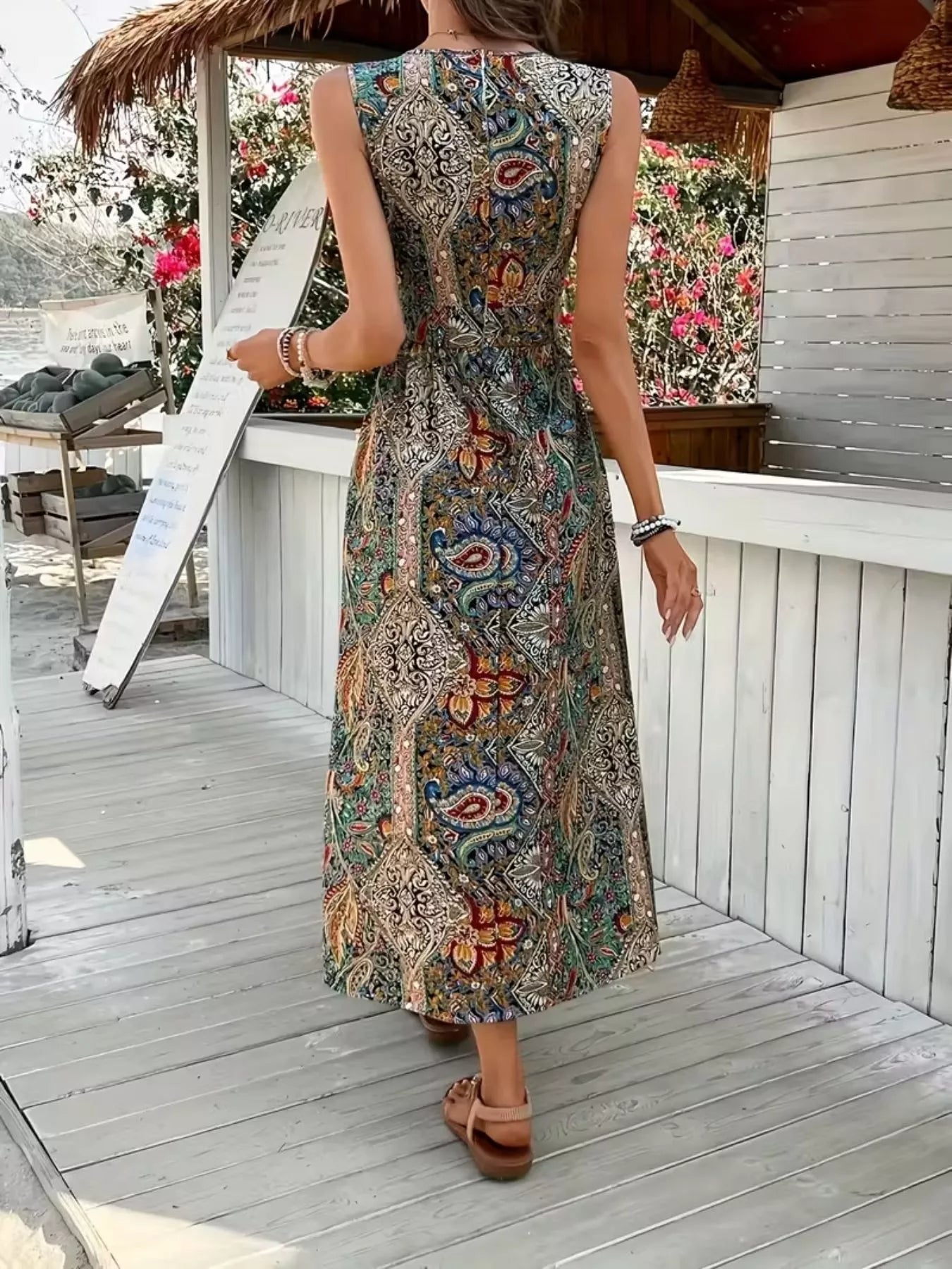Hazel Blues® |  Paisley Print Sleeveless Romper