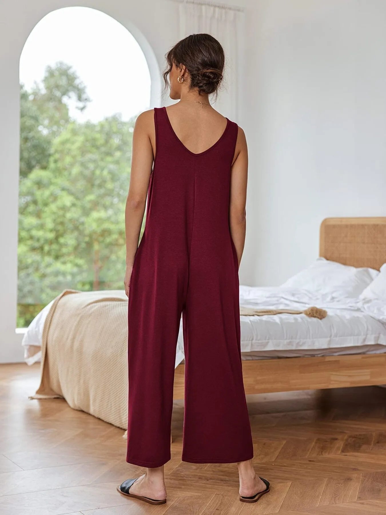 Hazel Blues® |  Sleeveless Wide Leg Casual Jumpsuit