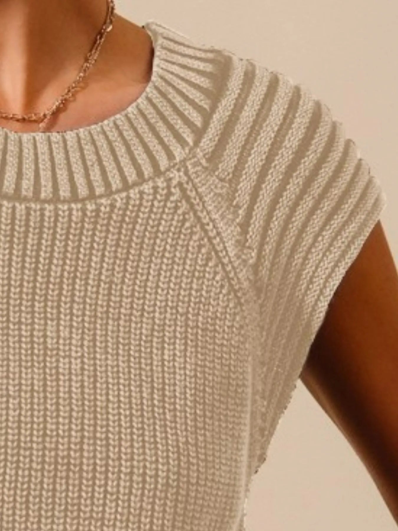 Hazel Blues® |  SO ME Mineral Washed Raglan Sleeveless Sweater Top
