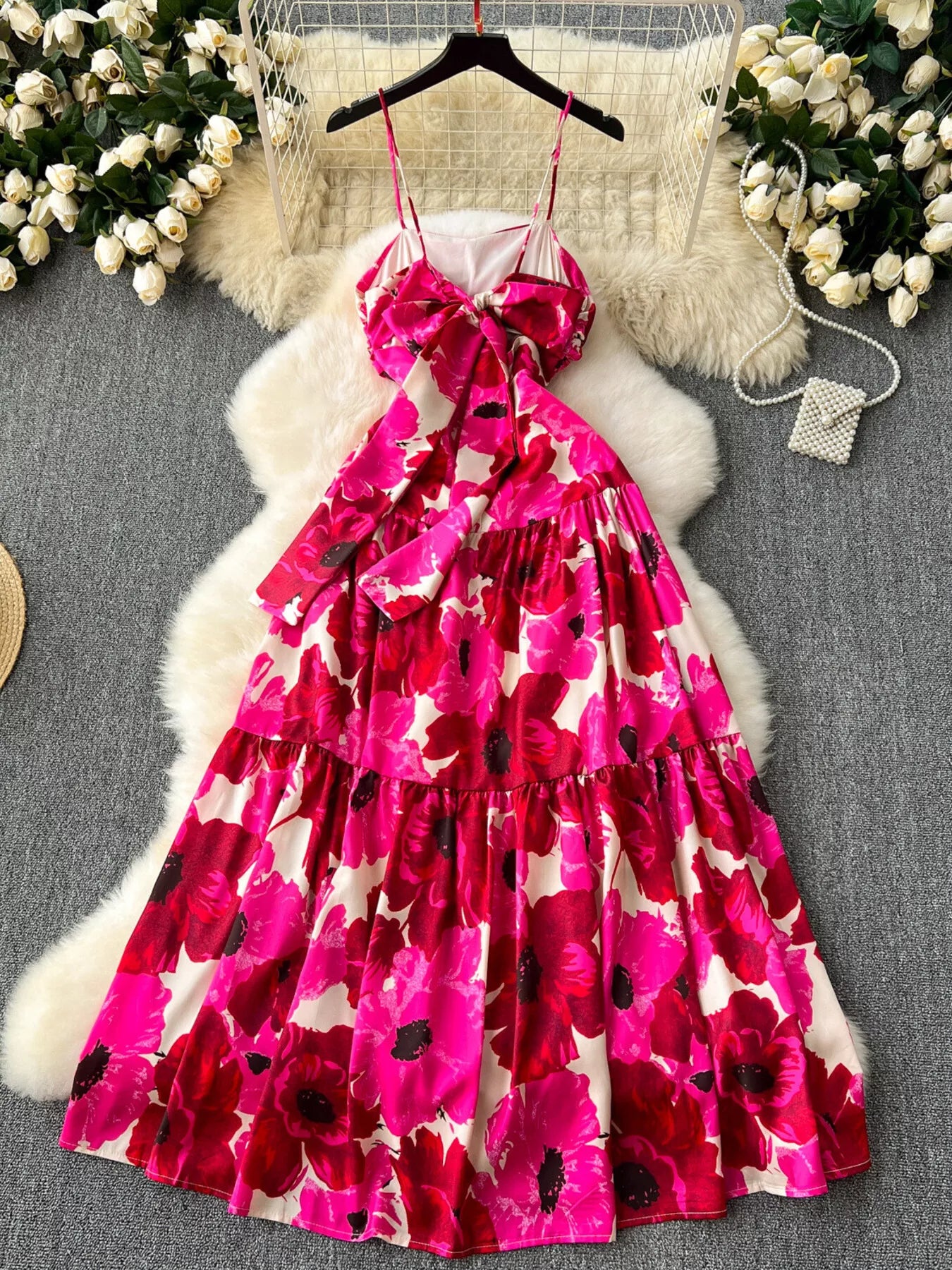 Hazel Blues® |  Floral Print Tiered Cami Dress