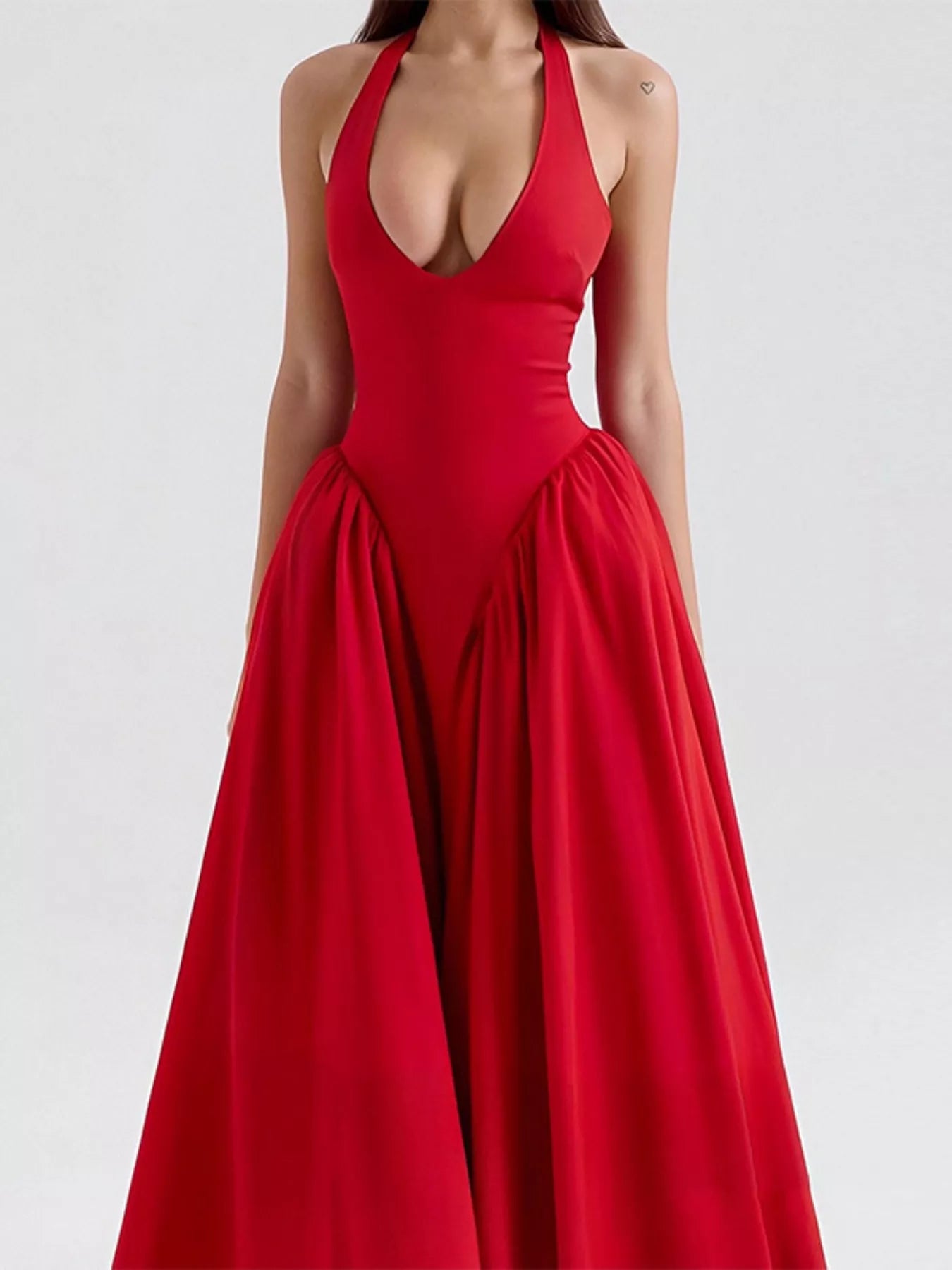 Hazel Blues® |  Halter Neck Midi Dress with Pockets
