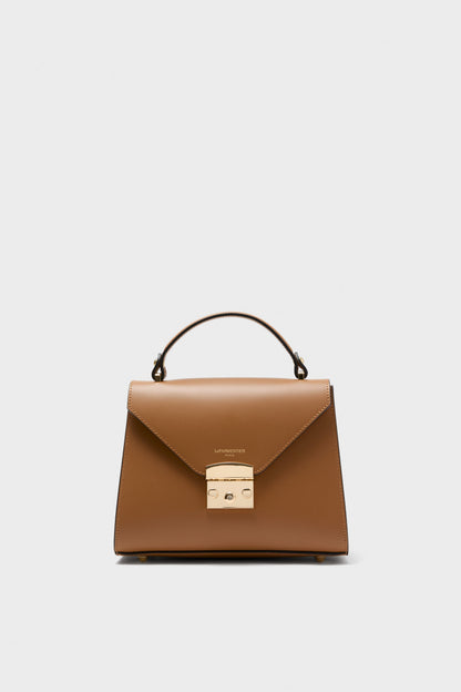 Caramel Peggy Top Handle Satchel Bag