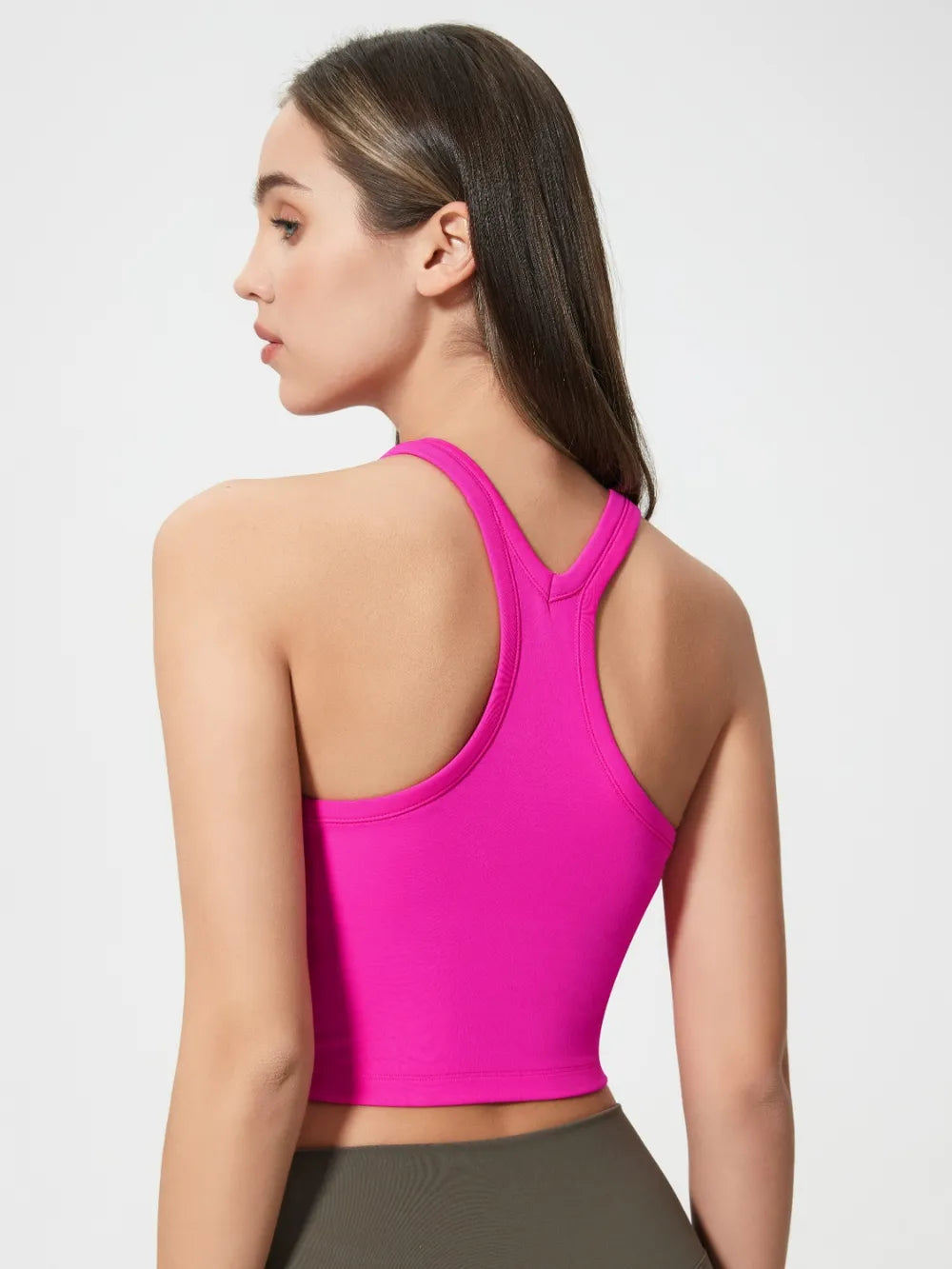Hazel Blues® |  Millennia Scoop Neck Active Tank with Detachable Chest Pads