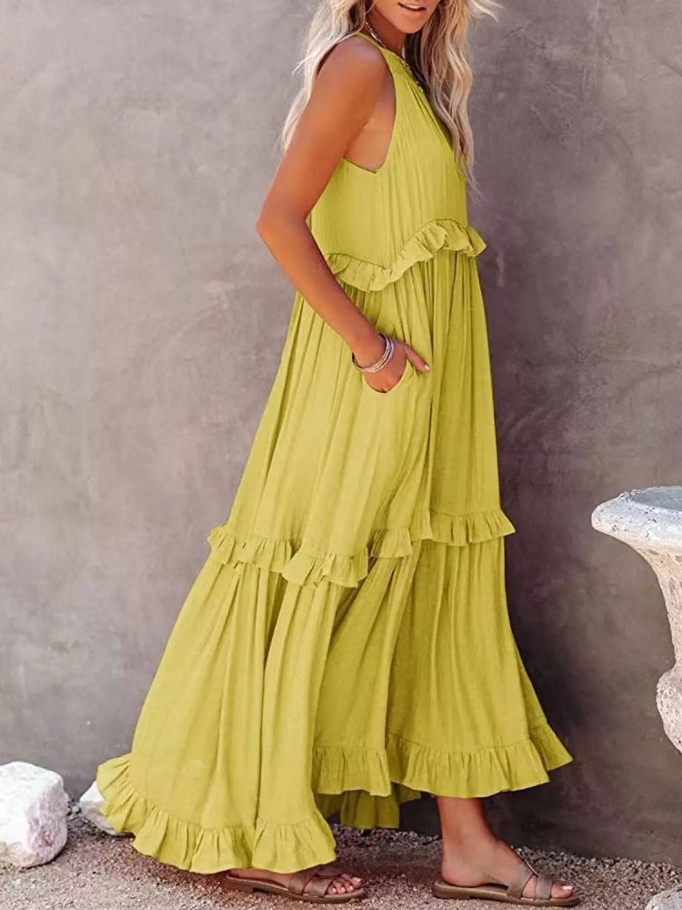 Hazel Blues® |  Ruffle Romance Dress | Ruffle Dress