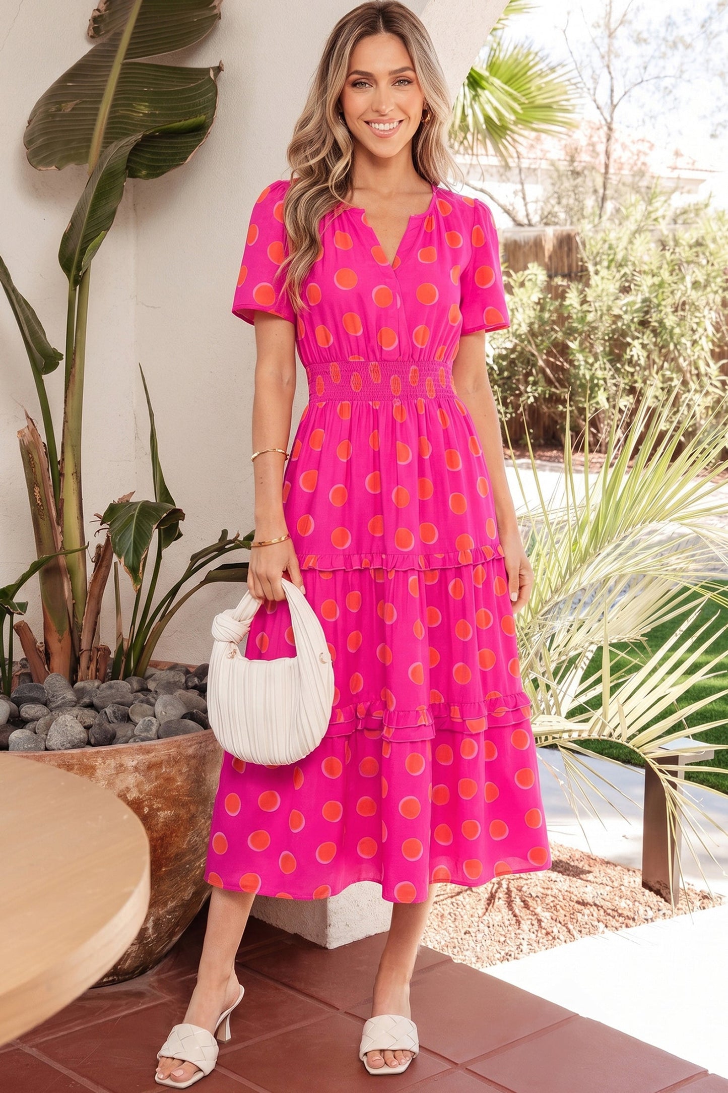 Hazel Blues® |  Dot Darling Dress | Polka Dot High Rise Dress