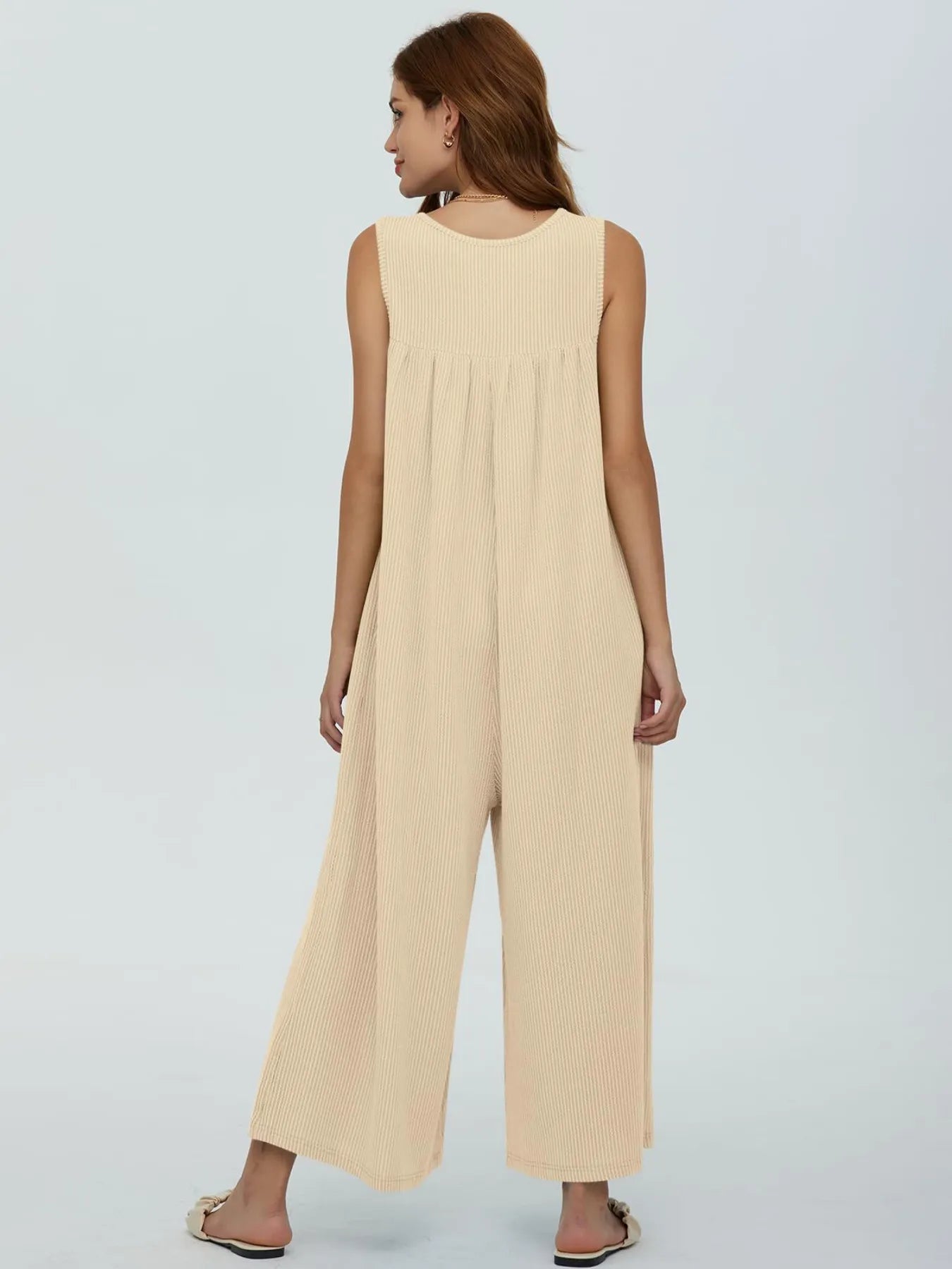 Hazel Blues® |  Sleeveless Wide Leg Jumpsuit