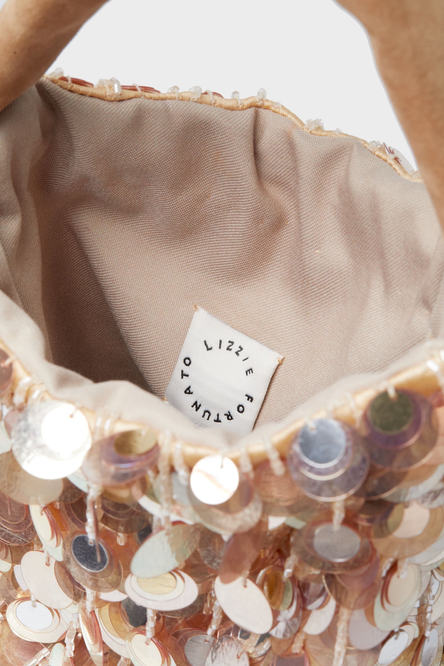 Champagne Sequin Gala Bag