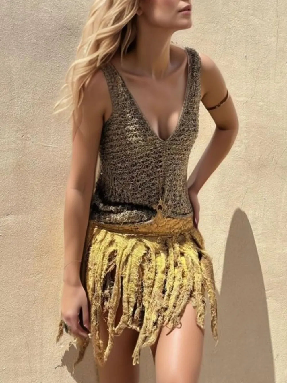 Hazel Blues® |  Crochet V-Neck Tank