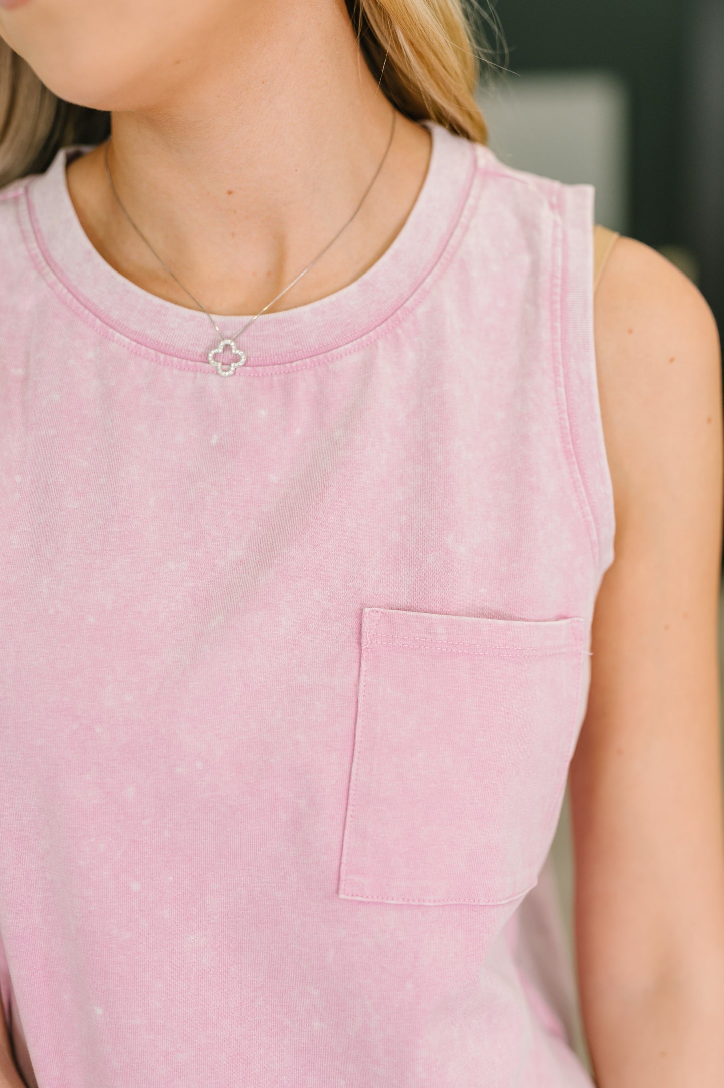 Hazel Blues® |  A Look in Your Eyes Mineral Wash Tank Top