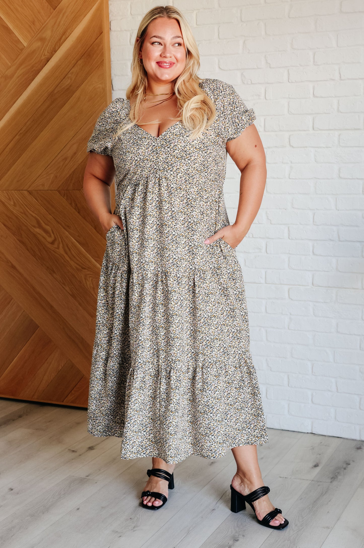 Hazel Blues® |  A Moment of Love Balloon Sleeve Dress