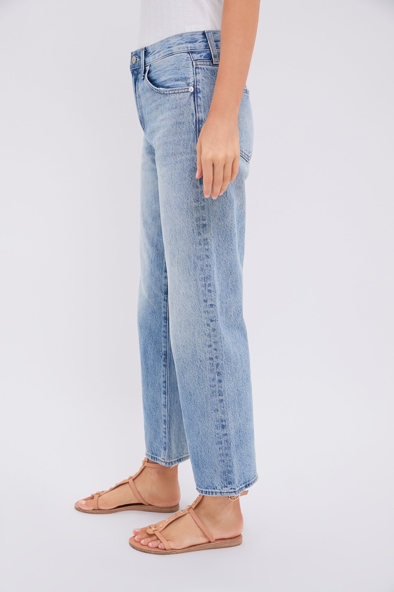 Bowie Lexi Mid Rise Bowed Straight