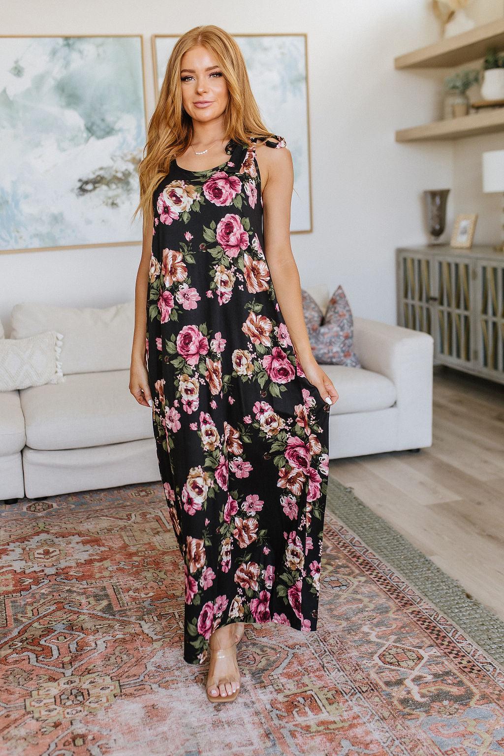 Hazel Blues® |  Fortuitous in Floral Maxi Dress