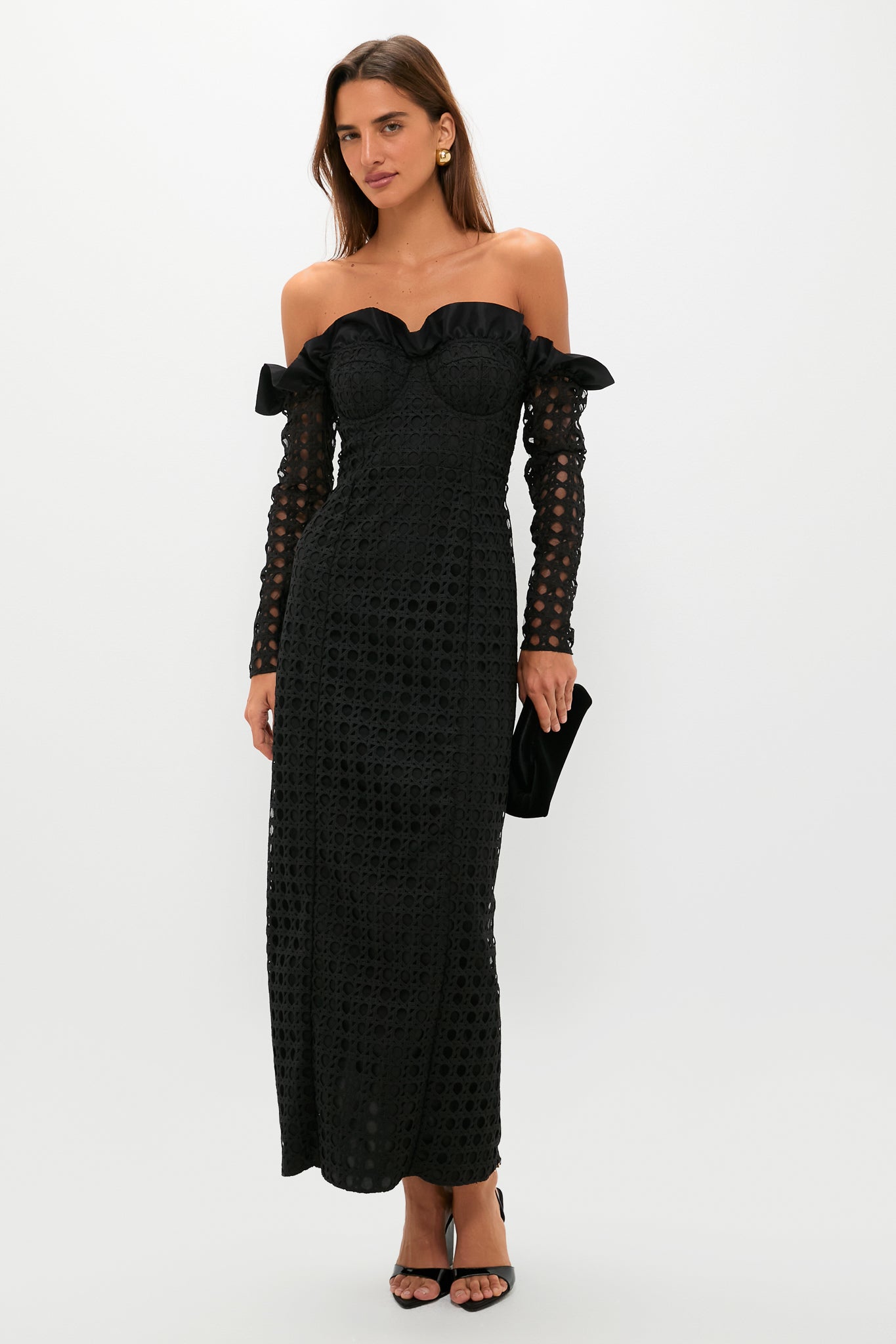 Cane Lace Off the Shoulder Monique Dress