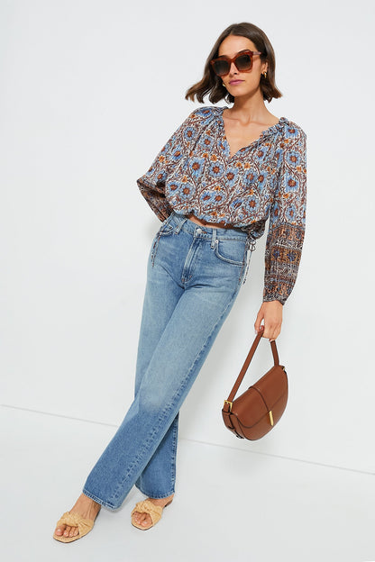 Caspia Silva Blouse
