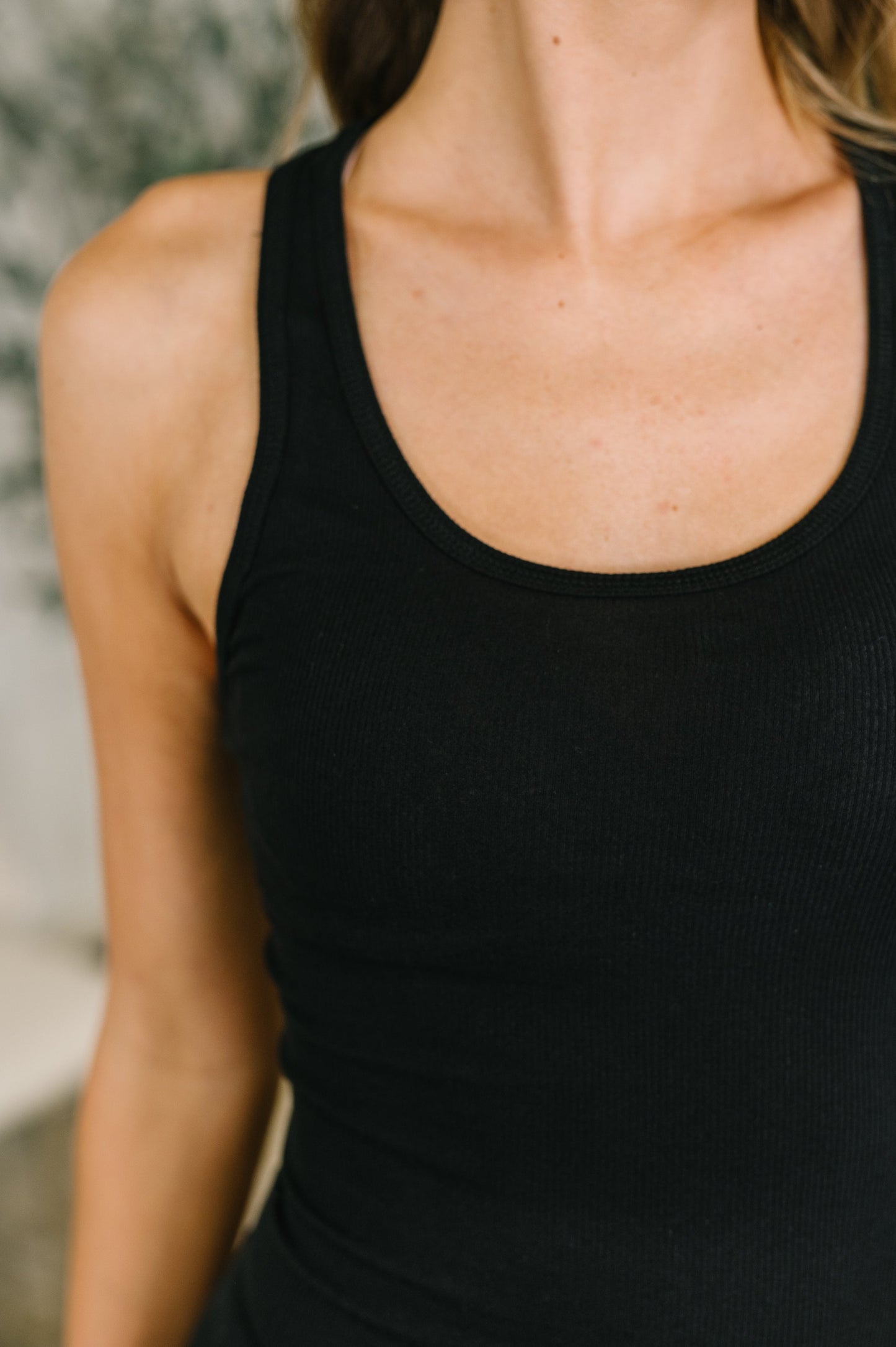 Hazel Blues® |  Keeping it Cool Scoop Neck Tank in Black