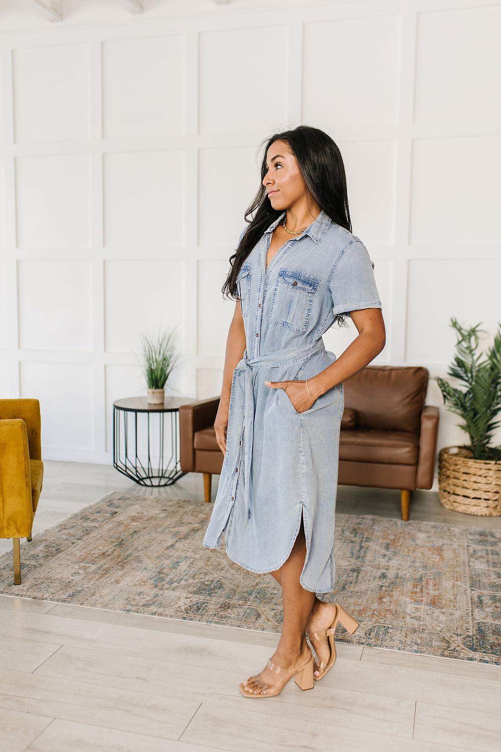 Hazel Blues® |  Wait For It Denim Shirtdress
