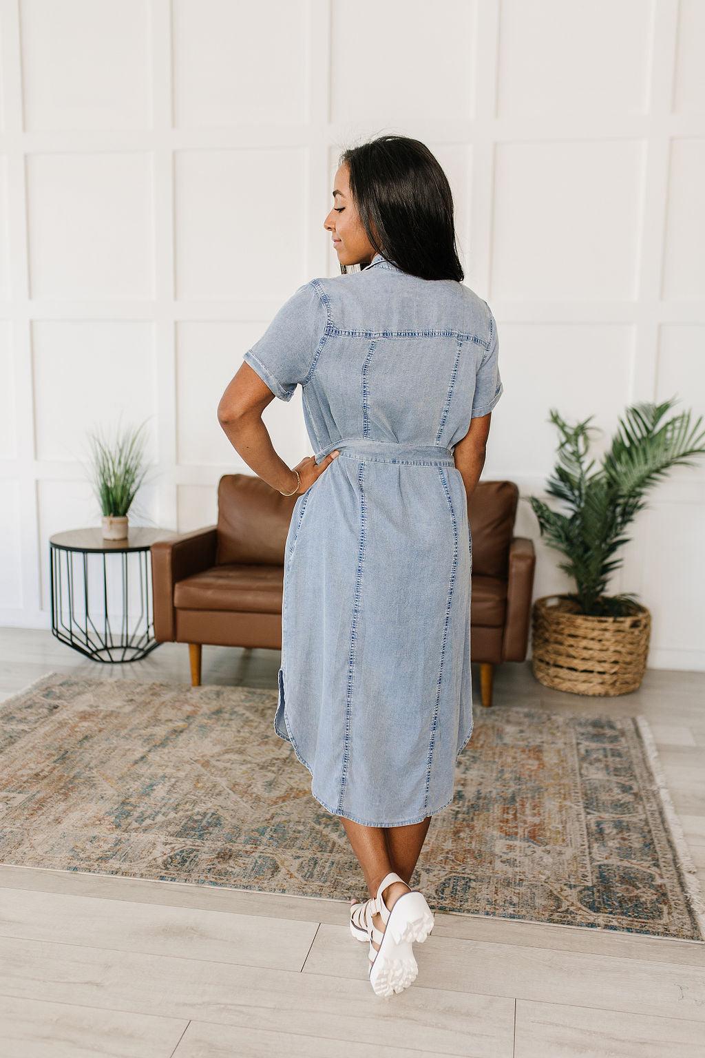 Hazel Blues® |  Wait For It Denim Shirtdress
