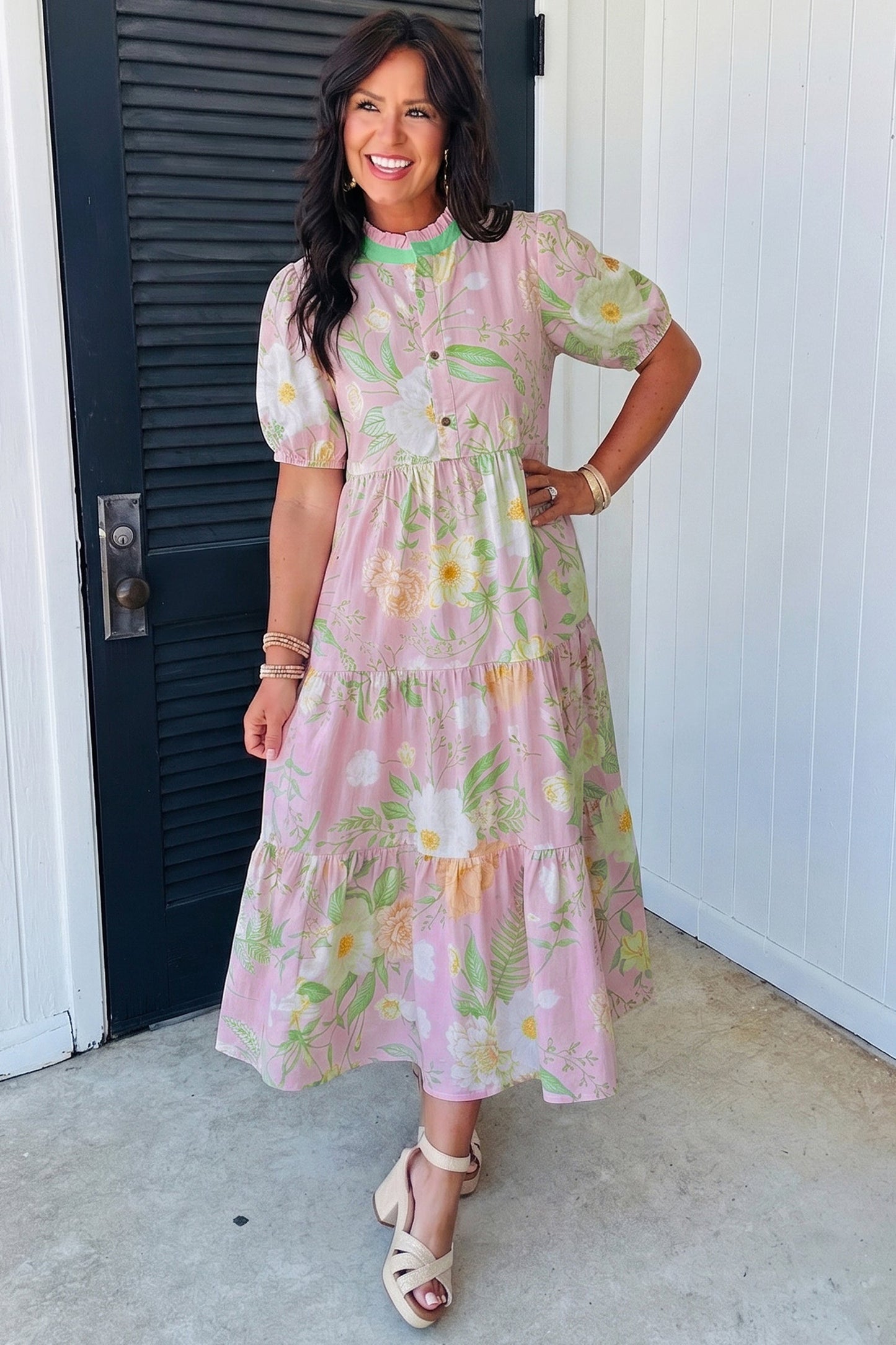 Hazel Blues® |  Sunday Bloom Dress | Floral High Rise Dress