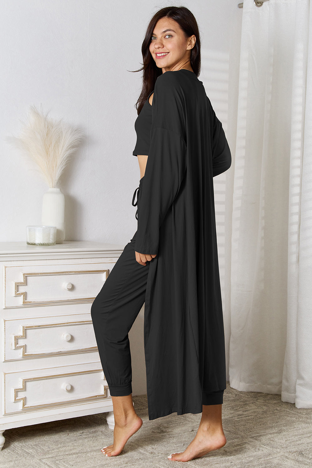 Hazel Blues® |  Tank, Pants, and Cardigan Set with Pockets