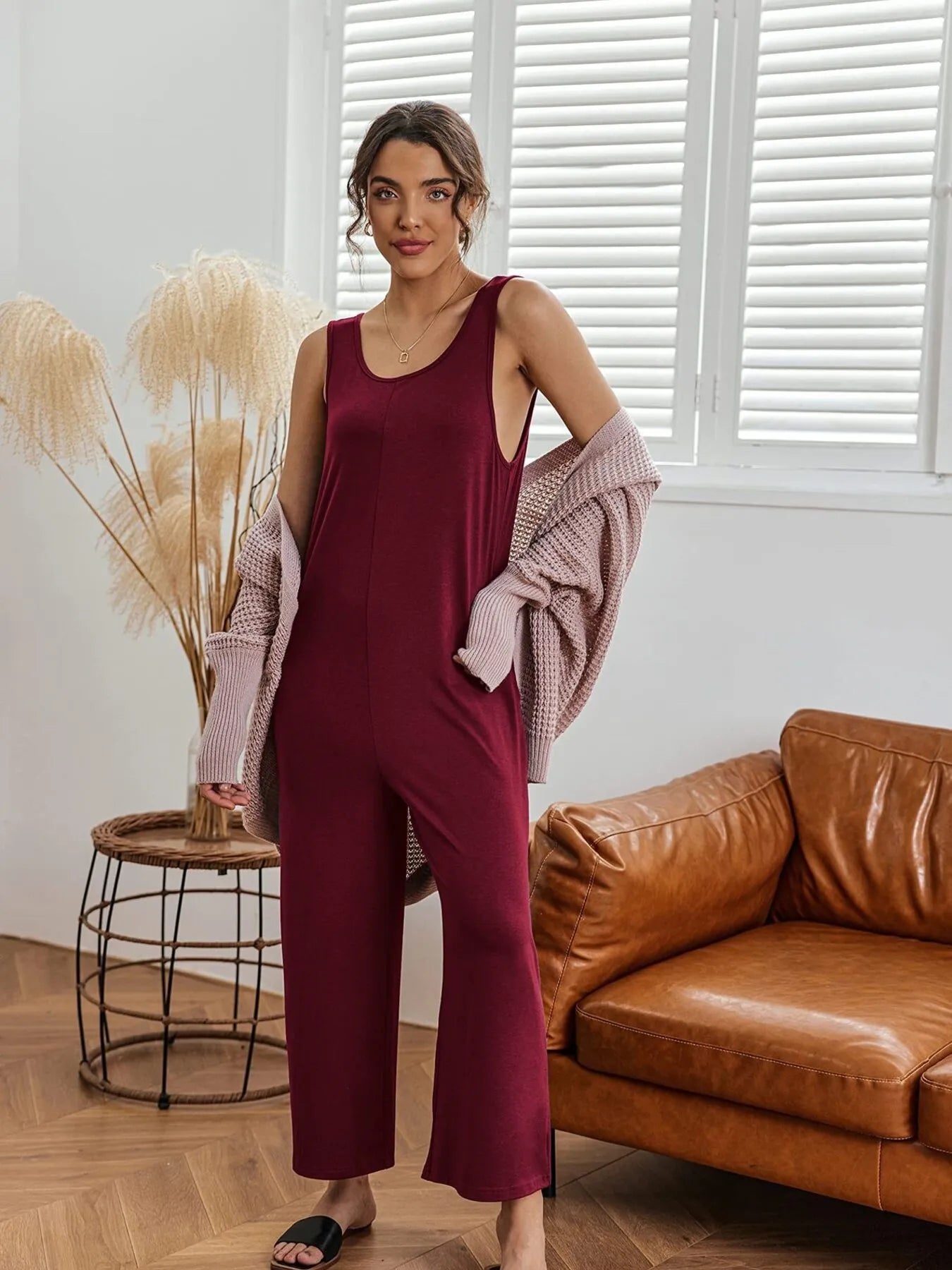Hazel Blues® |  Sleeveless Wide Leg Casual Jumpsuit