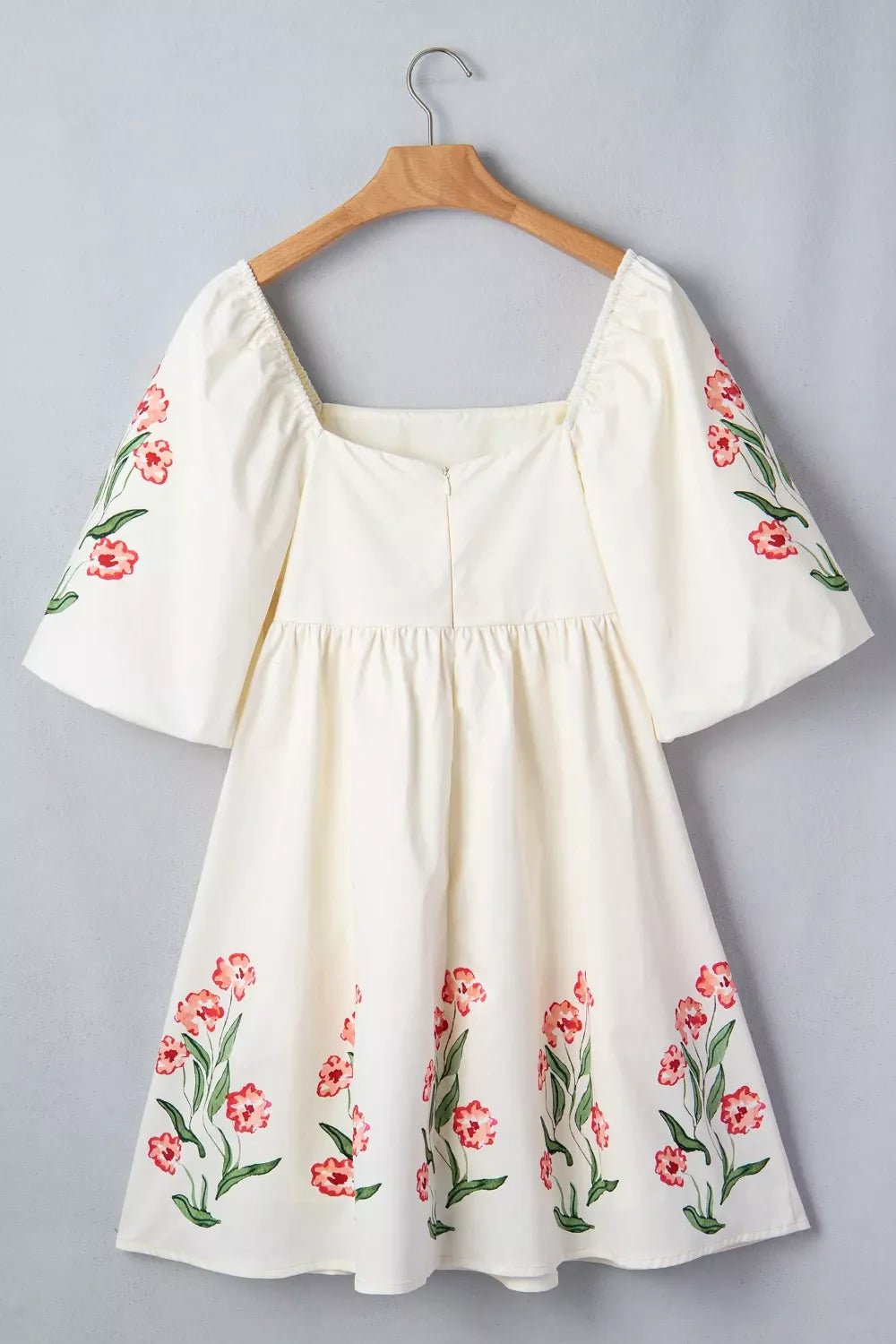 Hazel Blues® |  Floral Puff Sleeve Babydoll Dress