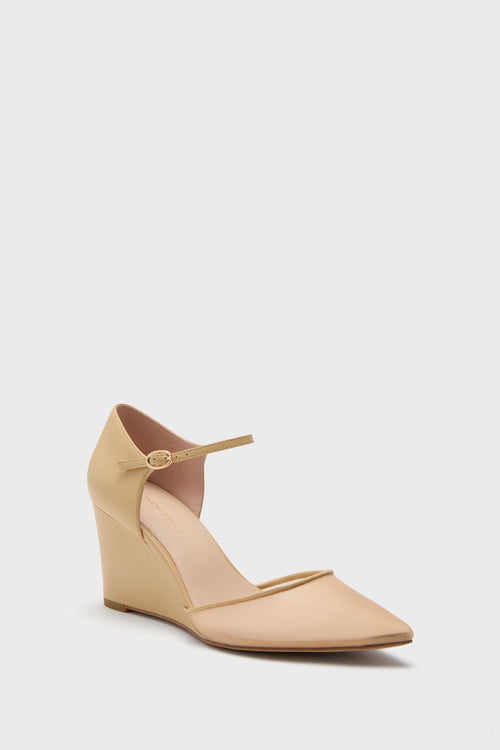 Blush Mesh Darcy Wedges