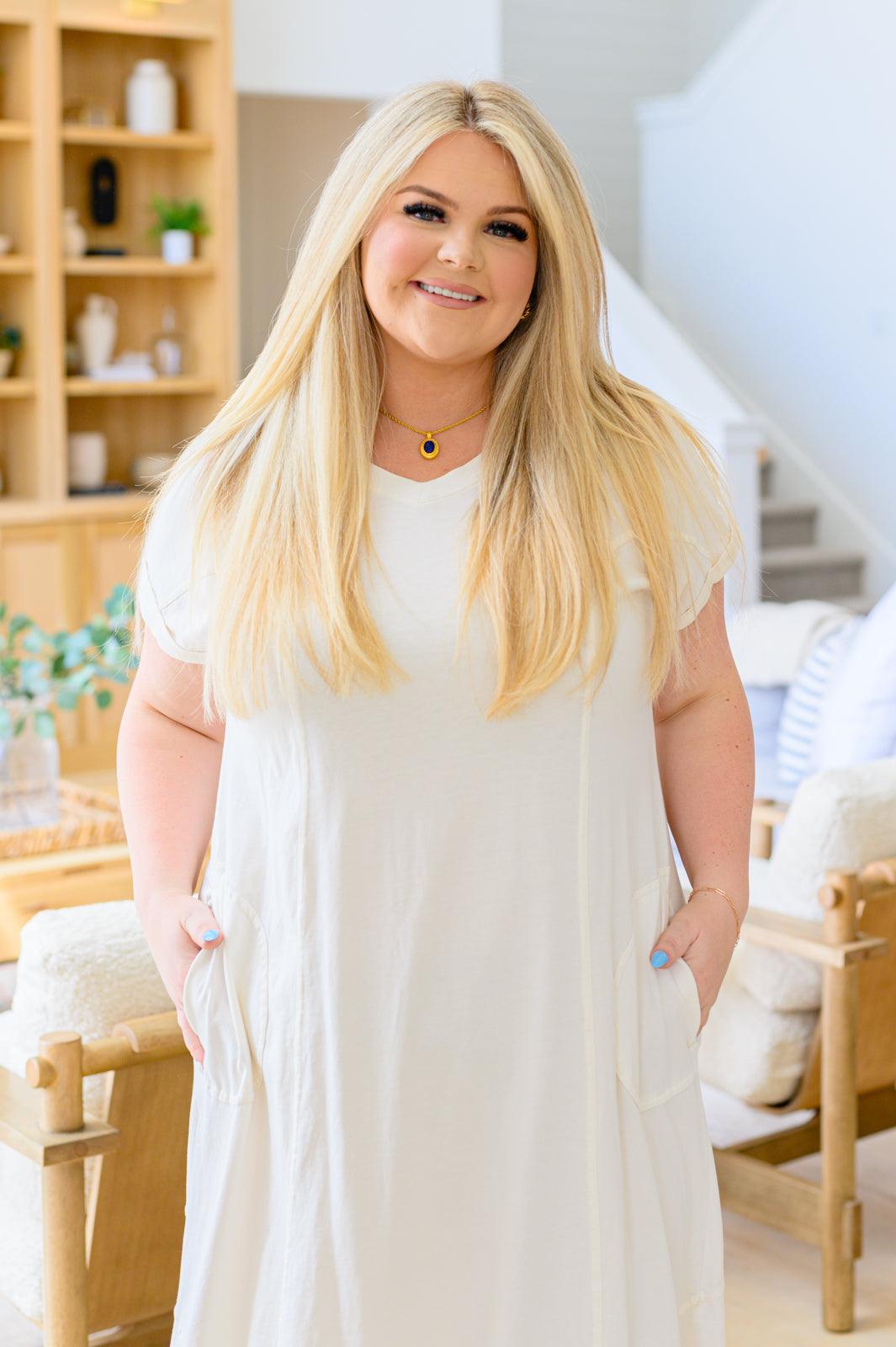 Hazel Blues® |  Modern Maritime Shift Maxi Dress